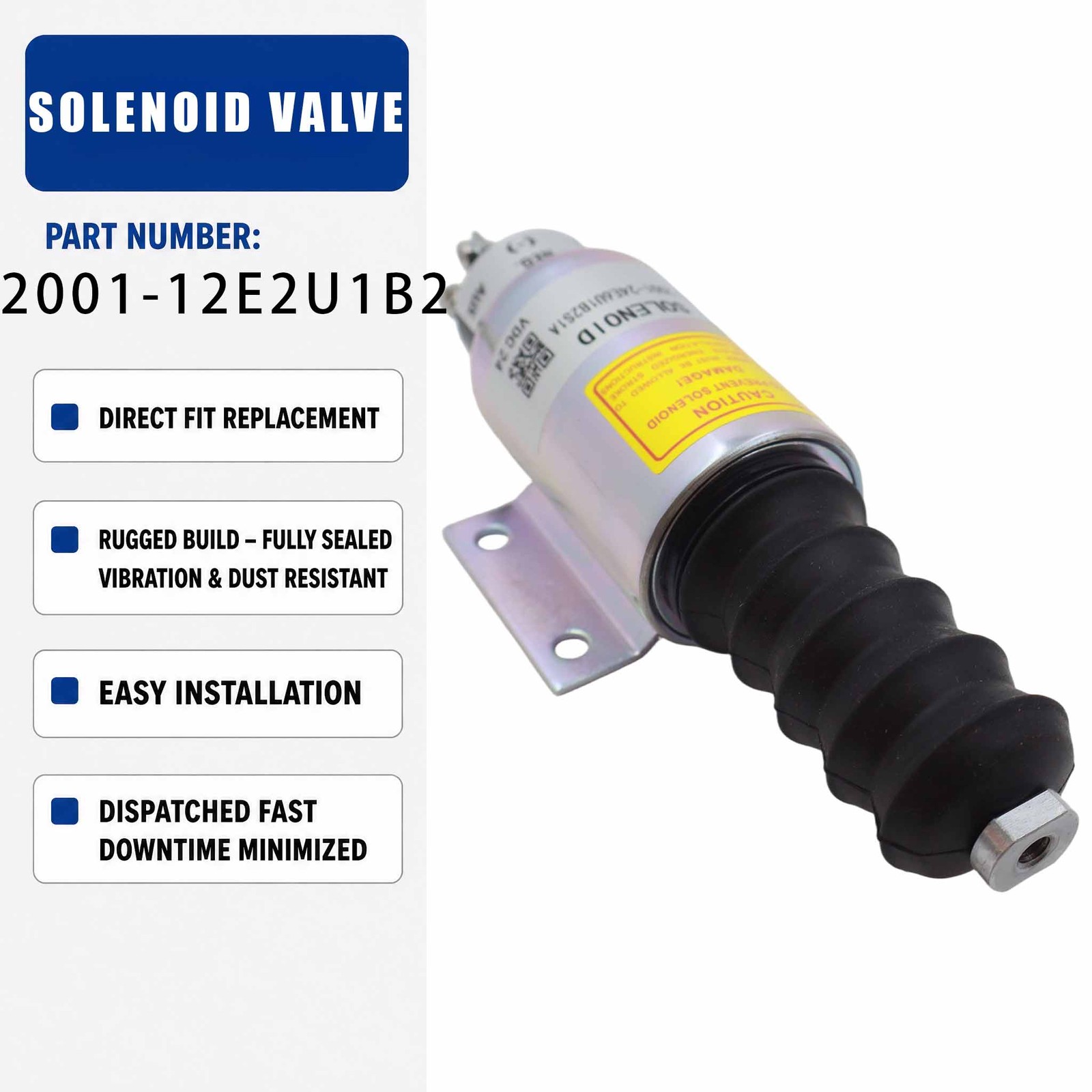 12V Solenoid valve 2001-12E2U1B2 For Mitsubishi