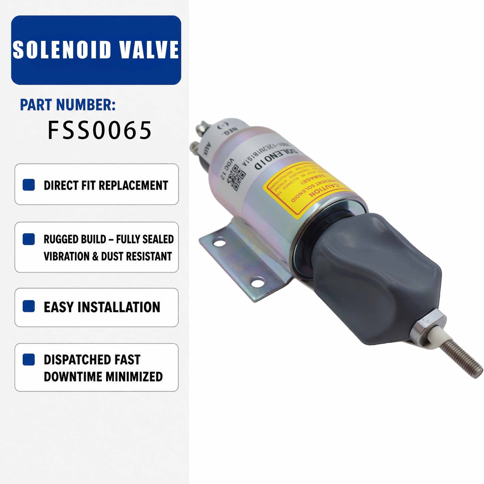 12V Solenoid valve 2000-4505 For Woodward Mitsubishi Mixer Truck Snorkel Lift