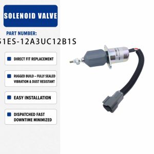 1751ES-12A3UC12B1S 12V Solenoid valve For Yanmar 4TNE94 4TNE94L 4TNV98 Engine