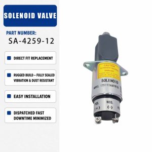 Solenoid valve 175112A6U1B1S5A For Kubota 3A Kit (70 & 82 mm Series Engines)