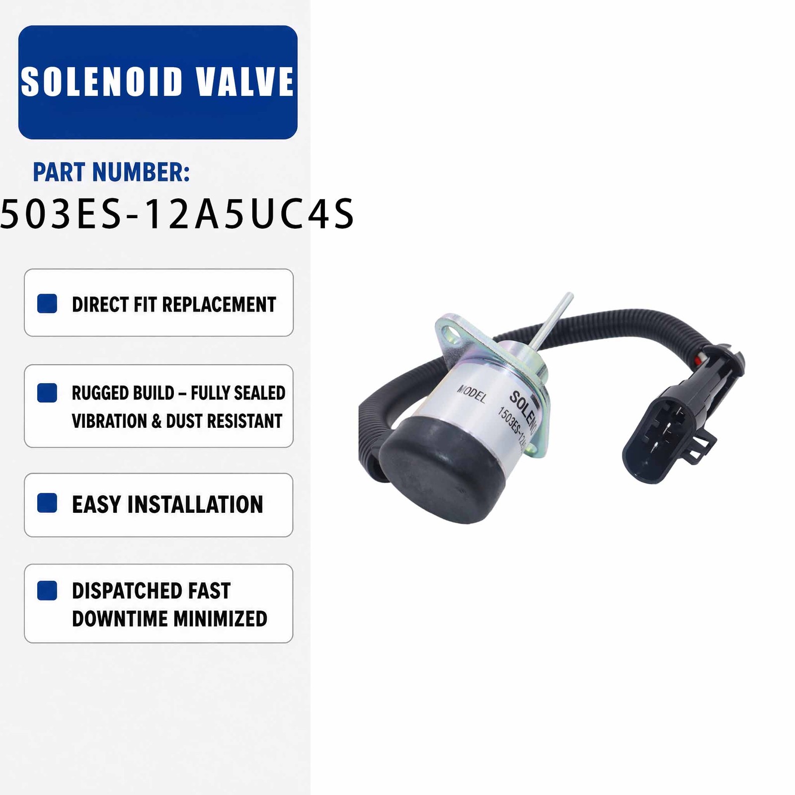 12V Solenoid valve 1503ES-12A5UC4S For Bobcat 325 328 329 425 428 430 435 S130