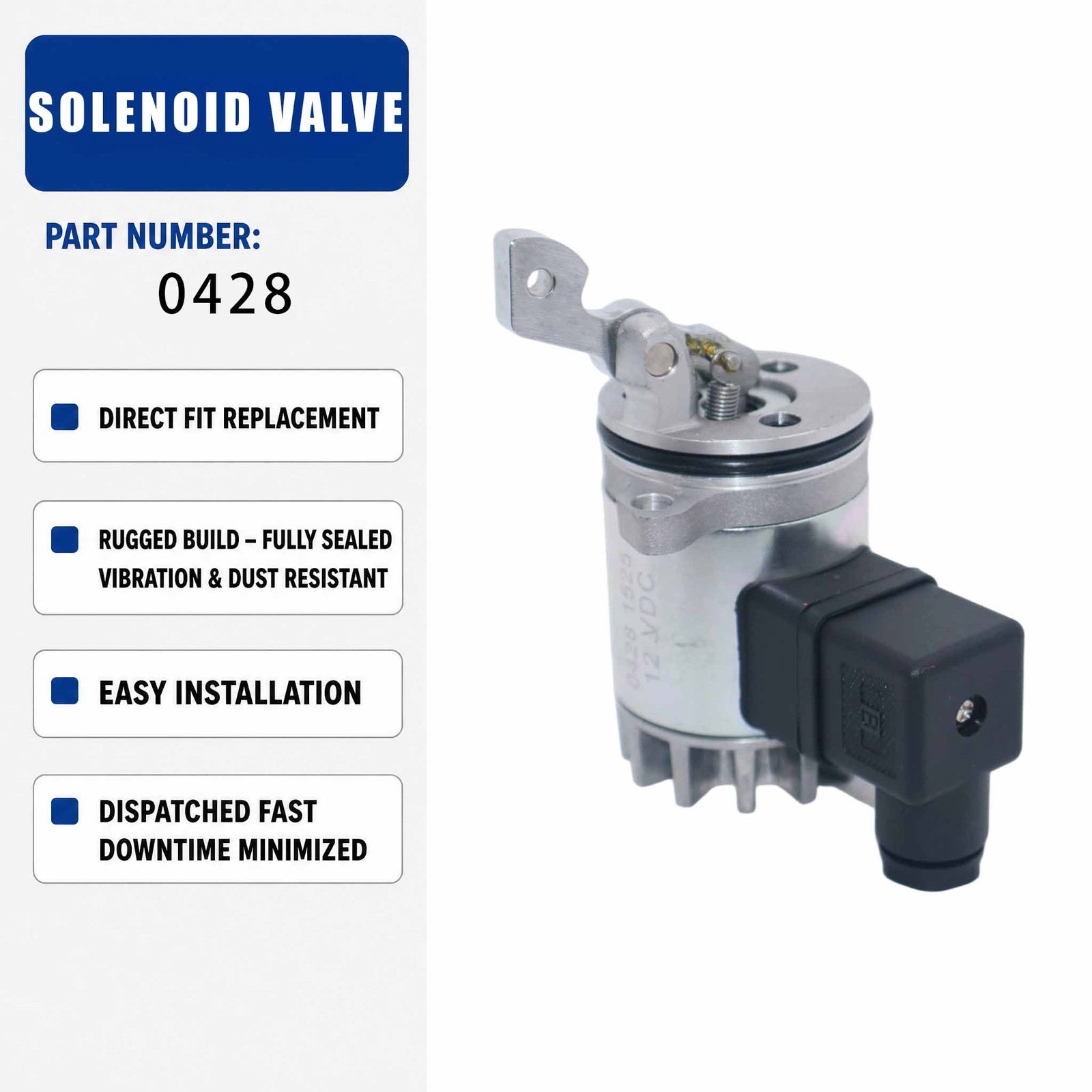 0428 1525 04281525 12V Solenoid valve For Deutz F4L2011 F3M2011 BF4M2011