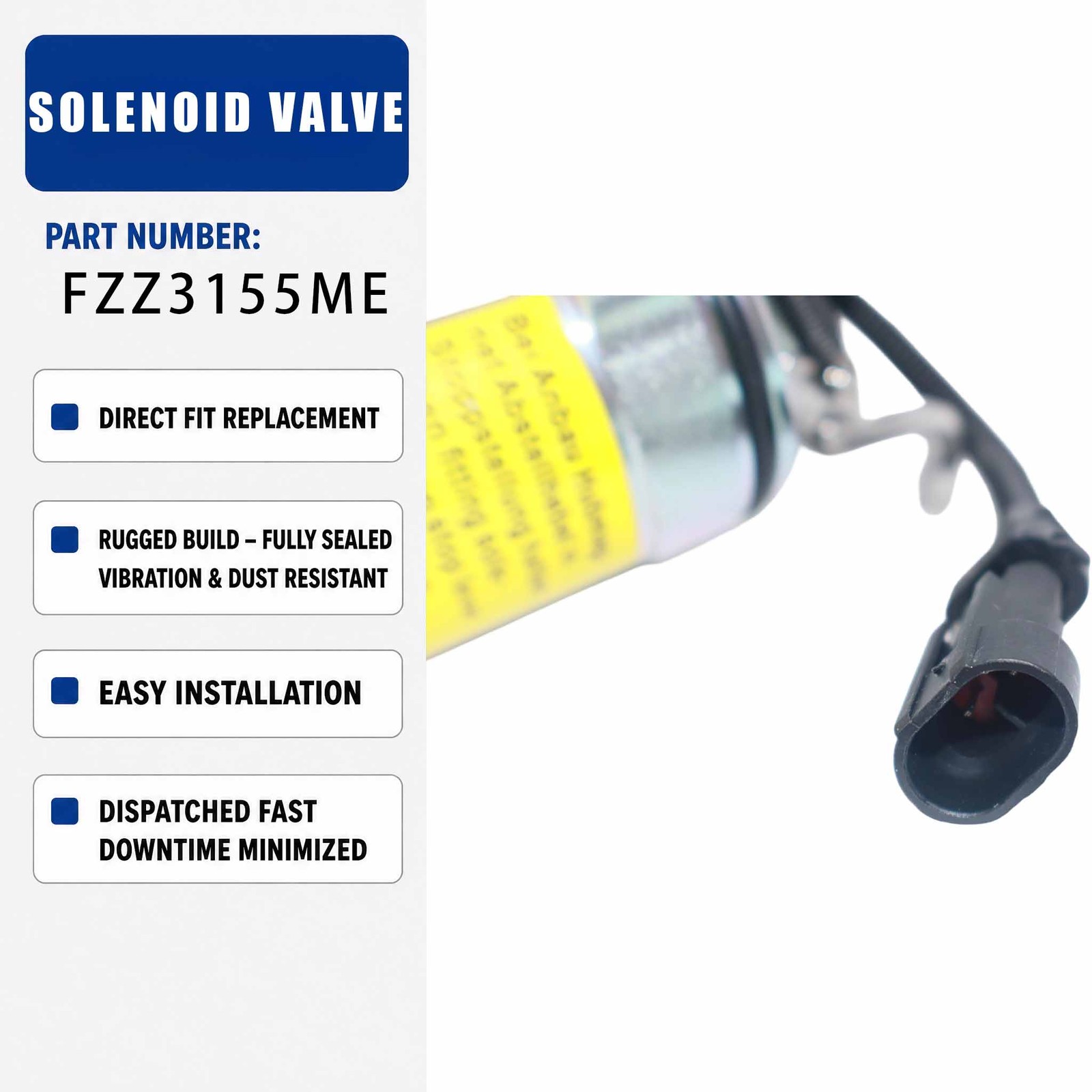 FZZ3155ME 12V Solenoid valve For DEUTZ BF4M2011 DEUTZ BMF 2011