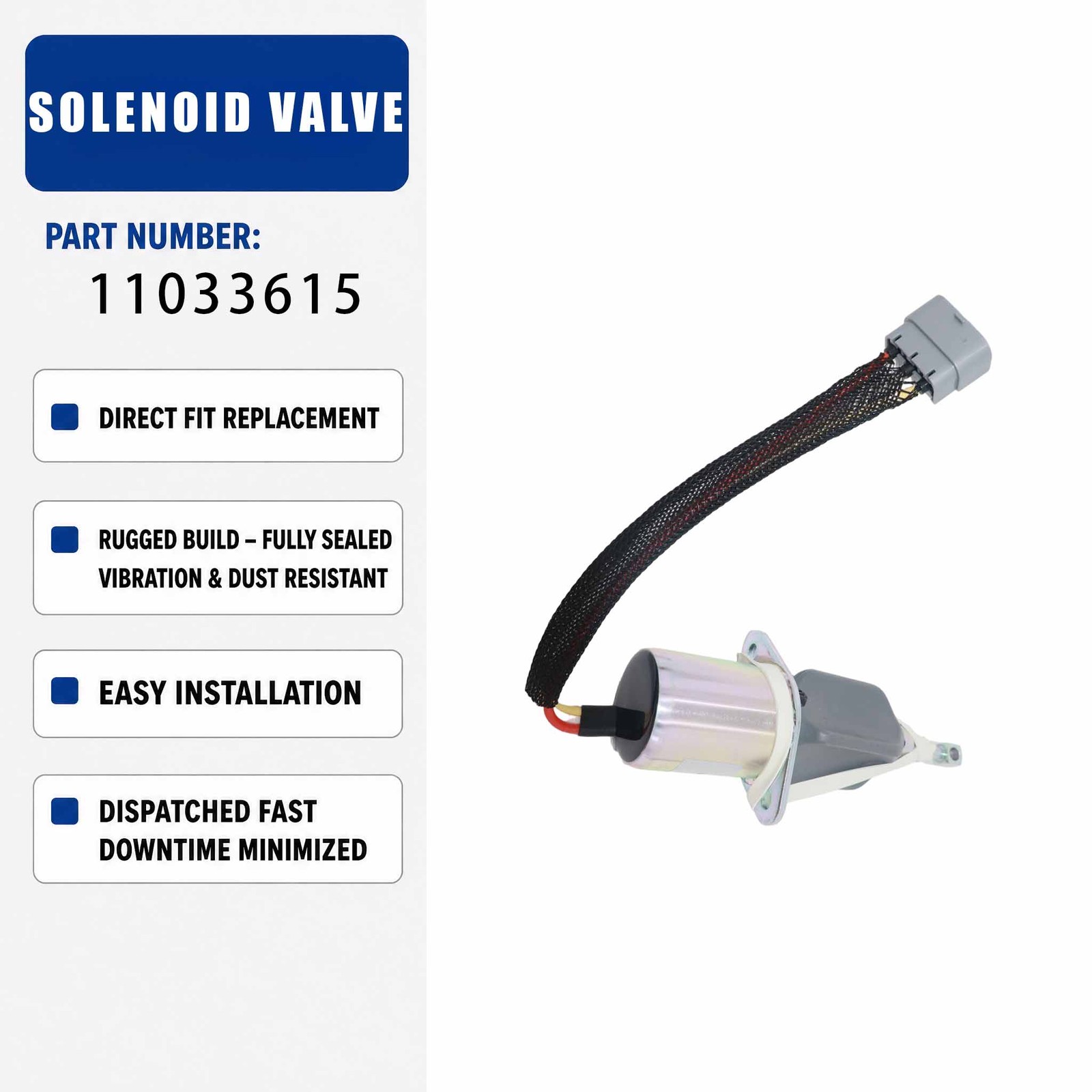11033615 Solenoid valve 12V For Deutz Engine 1011F