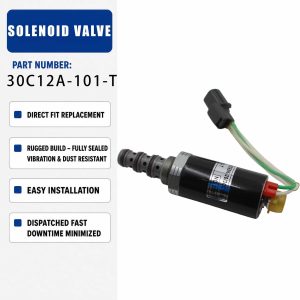 30C12A-101-T Solenoid valve For Kobelco Excavator SK200-2 SK200-5 SK220-2