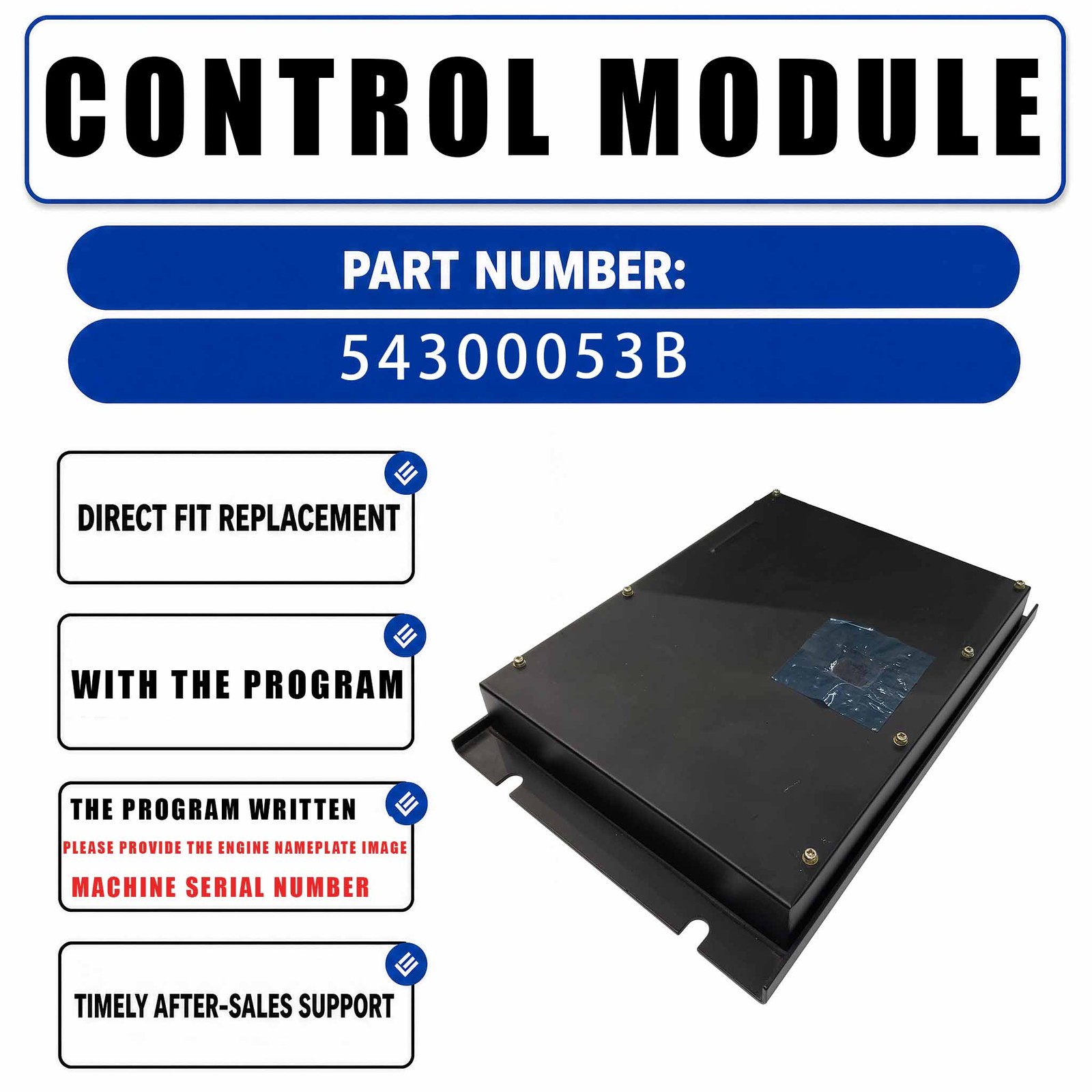 Excavator ECU Controller 543-00053B For Doosan DH225-7 DH225-9 DH300-7 Crawler