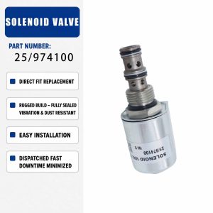 Solenoid valve 12V 25/974100 For JCB 3CX 4C 4CX 1400B 1550B 1600B 1700B 214 215