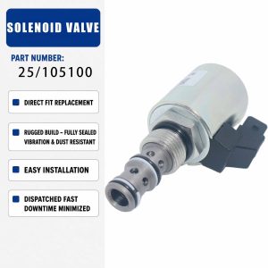 Solenoid valve 12V 25/105100 For JCB Backhoe Loaders 3CX 4CX 1400B 1550B 214 215