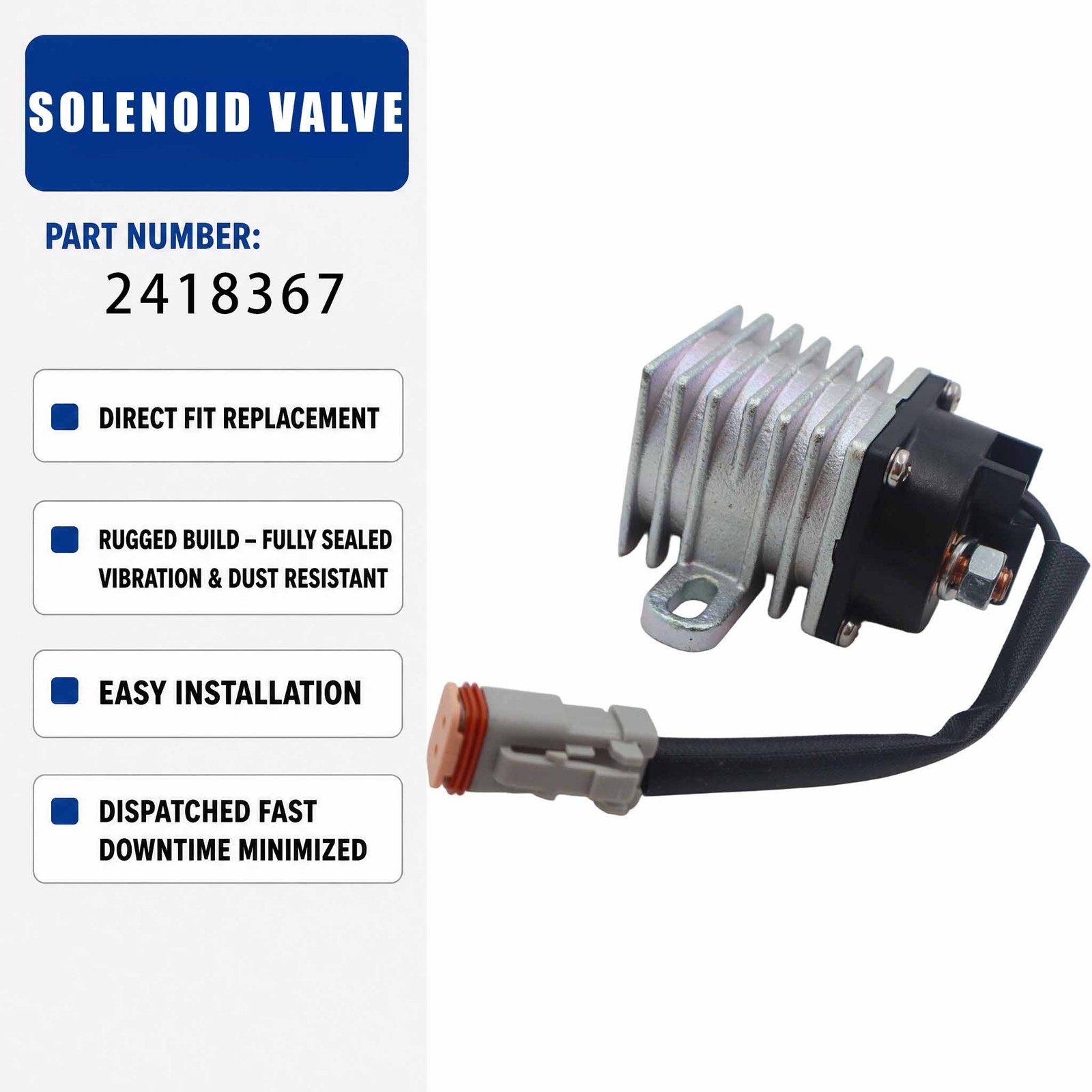 12V Magnetic Switch 241-8367 2418367 For Caterpillar CAT 904H 904B 902 908 906