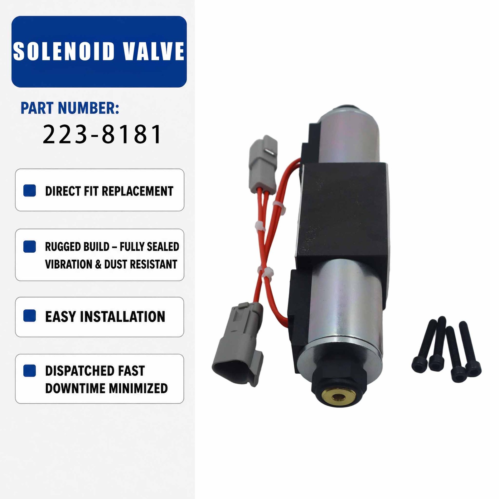 223-8181 2238181 Solenoid valve assembly For Caterpillar CAT 424D 424B 420D