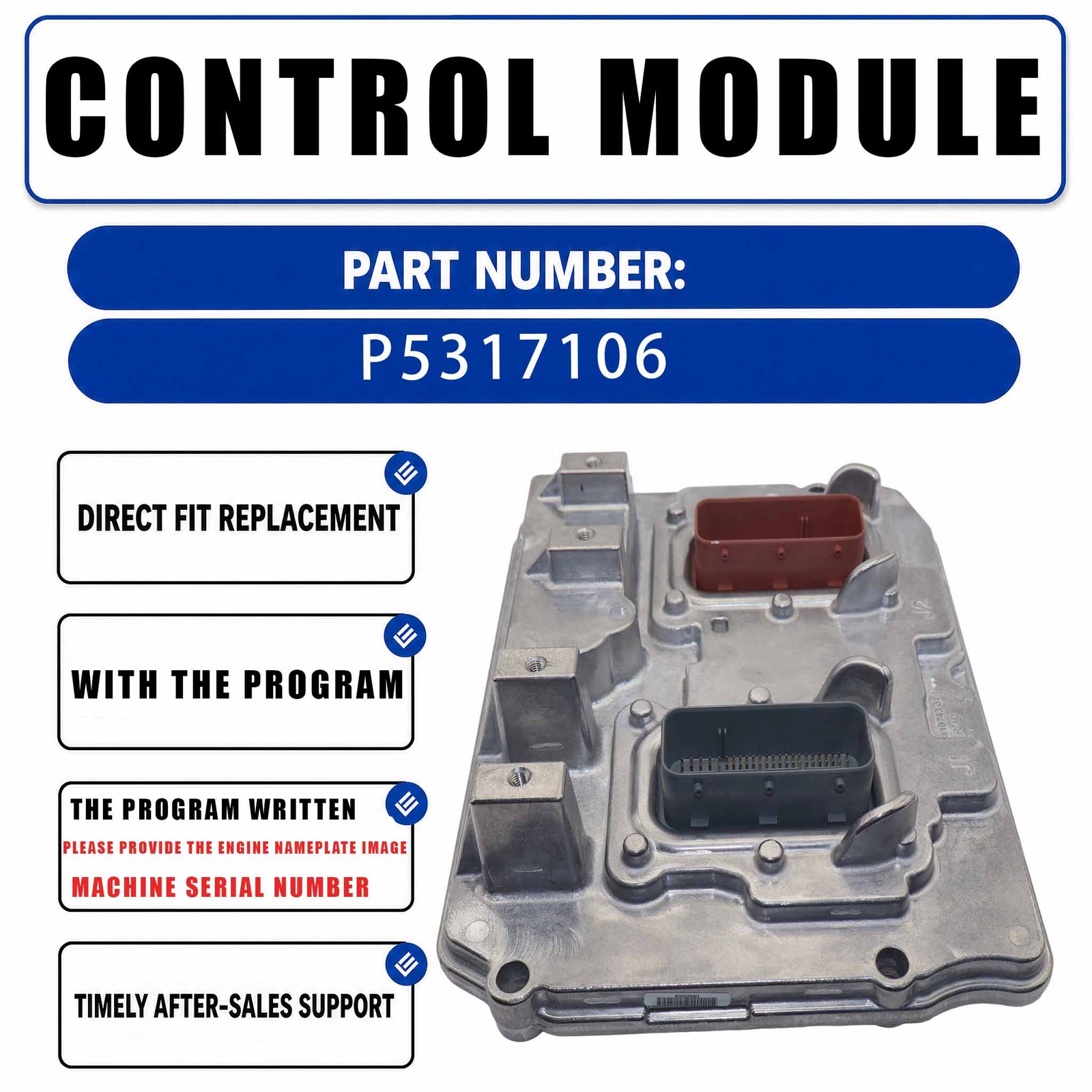 ECU ECM Control Module P5317106 For Cummins ISX15 QSB4.5 QSB6.7 QSL8.9 CM2350