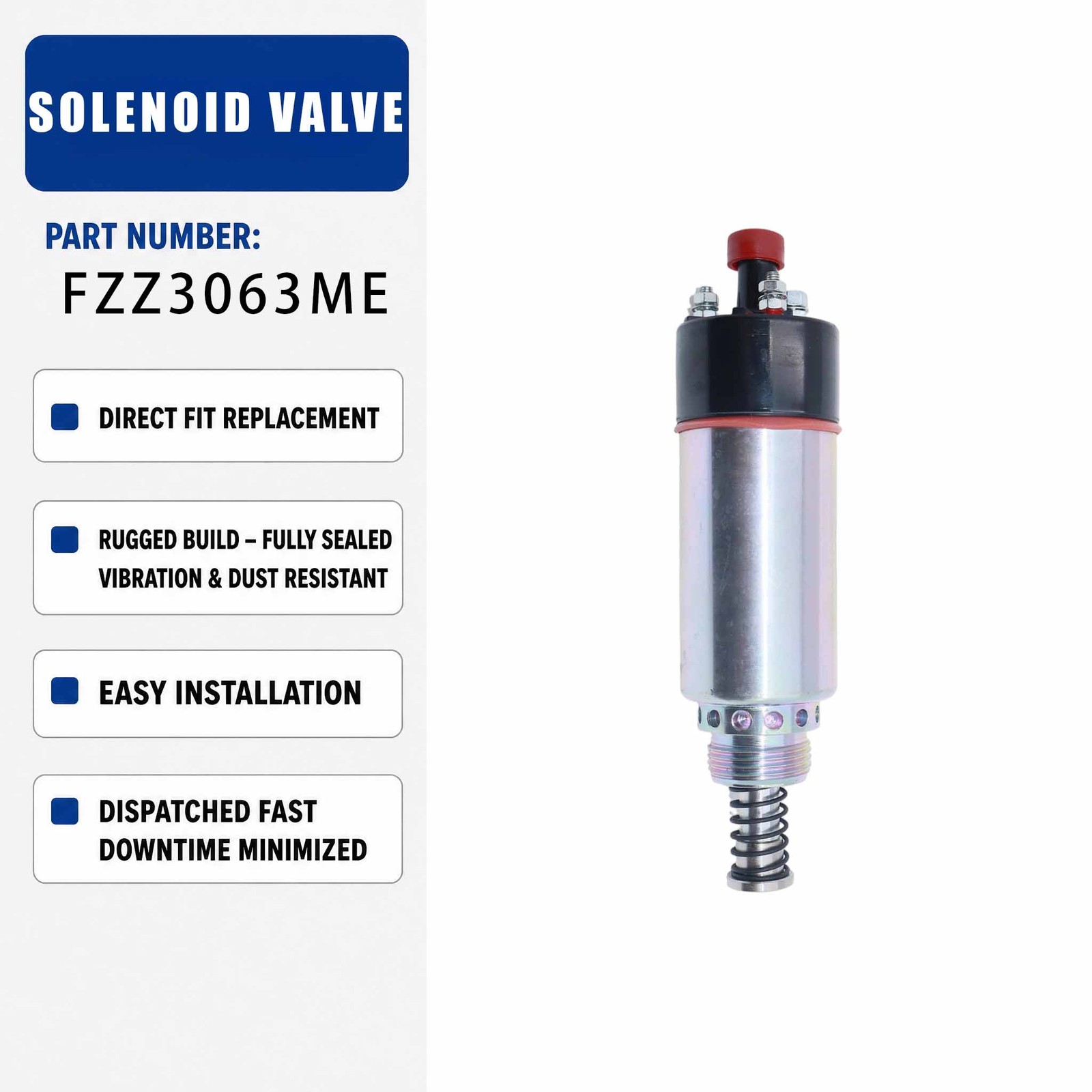 FZZ3063ME 24V Solenoid valve For CAT G3508 CB-634D 3126 3116 3114 3003 Diesel