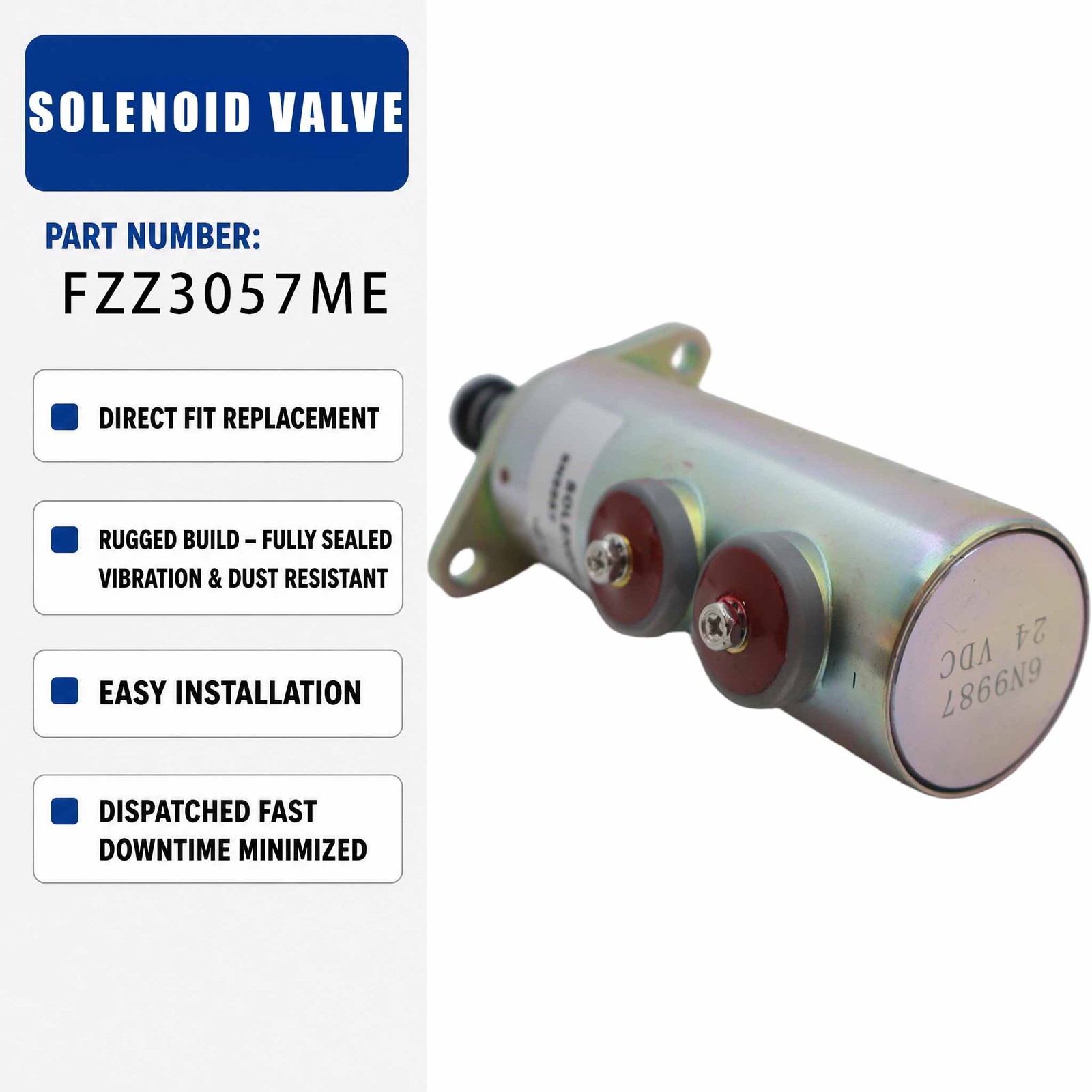 24V Solenoid valve 6N-9987 6N9987 For Caterpillar CAT PS-500 Tire Rollers