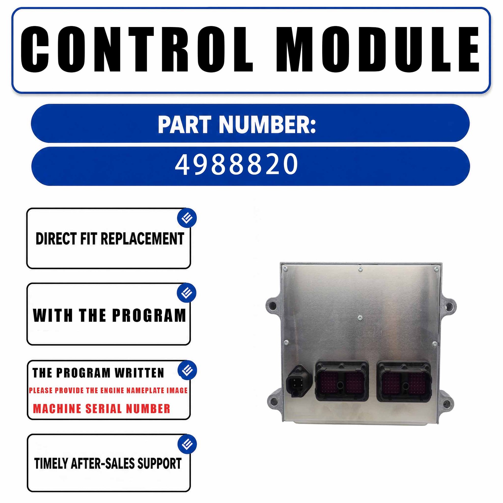 ECU Electronic Control Unit with Program 4988820 For Cummins ISLE ISDE CM2150
