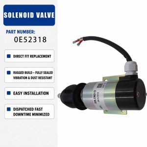 12V Solenoid valve 0E52318 For Perkins 2006 3008 3012 For Volvo Diesel Engine