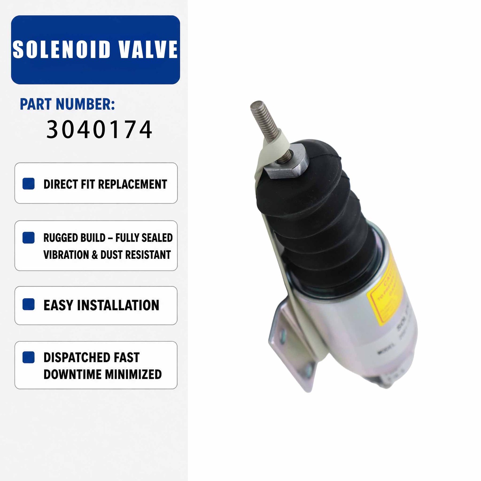 SA-2606-A 12V Solenoid valve For Woodward Mitsubishi Mixer Truck Snorkel Lift