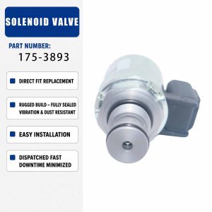 24V Solenoid valve assembly 175-3893 1753893 For Caterpillar CAT 12H 12K 120H