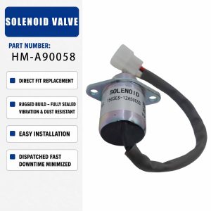 Solenoid valve 12V 11503ES-12A5UC5S KZ001604 For Kubota D905 D1005 D1105 V1205