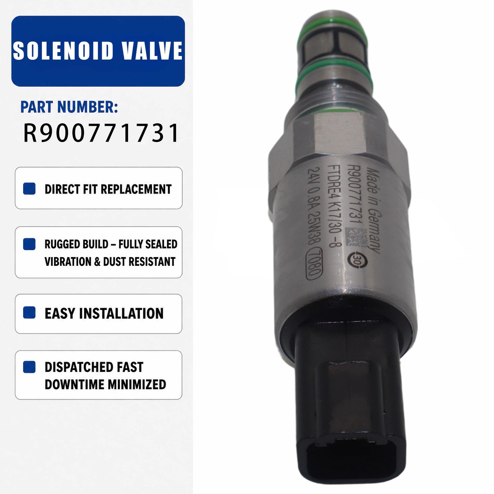 Hydraulic Proportional Solenoid ValveR900771731 For Excavator Construction