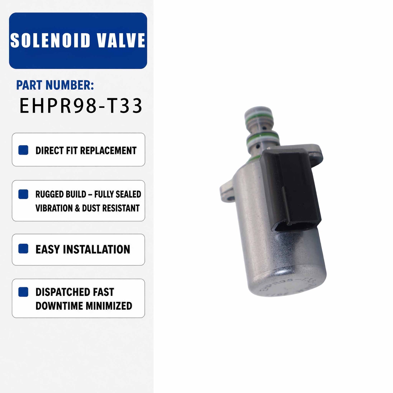 EHPR98-T33 Hydraulic Pump Solenoid Valve For Excavator Construction Machinery