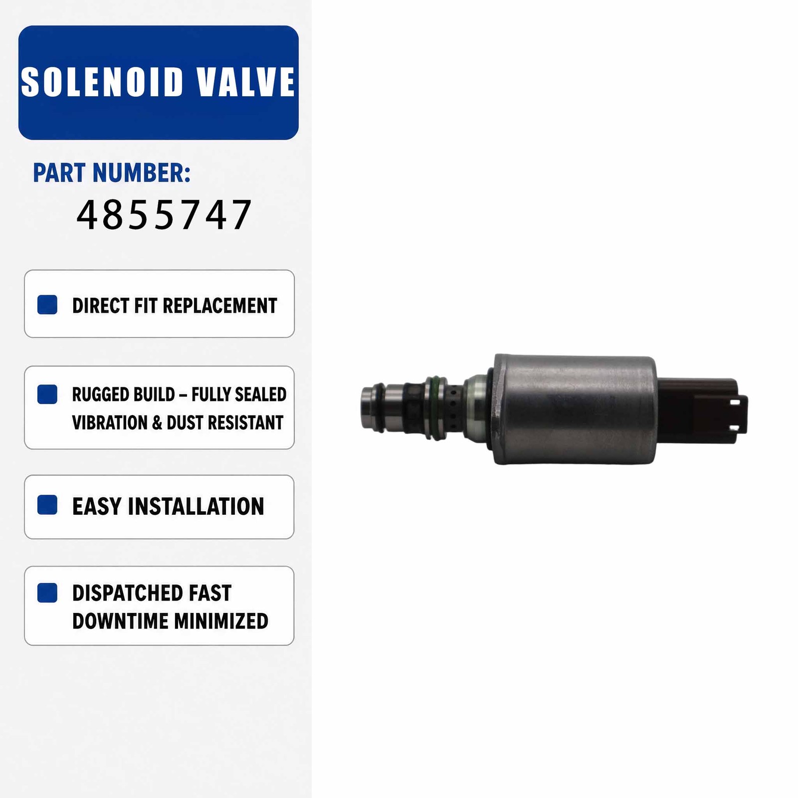 Solenoid valve assembly 485-5747 4855747 For Caterpillar CAT 320 340 317 315