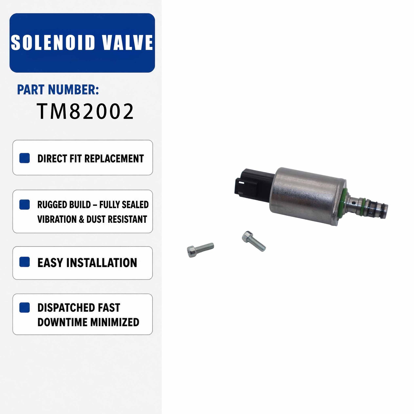 TM82002 24V Proportional Solenoid Valve For Excavator Construction Machinery