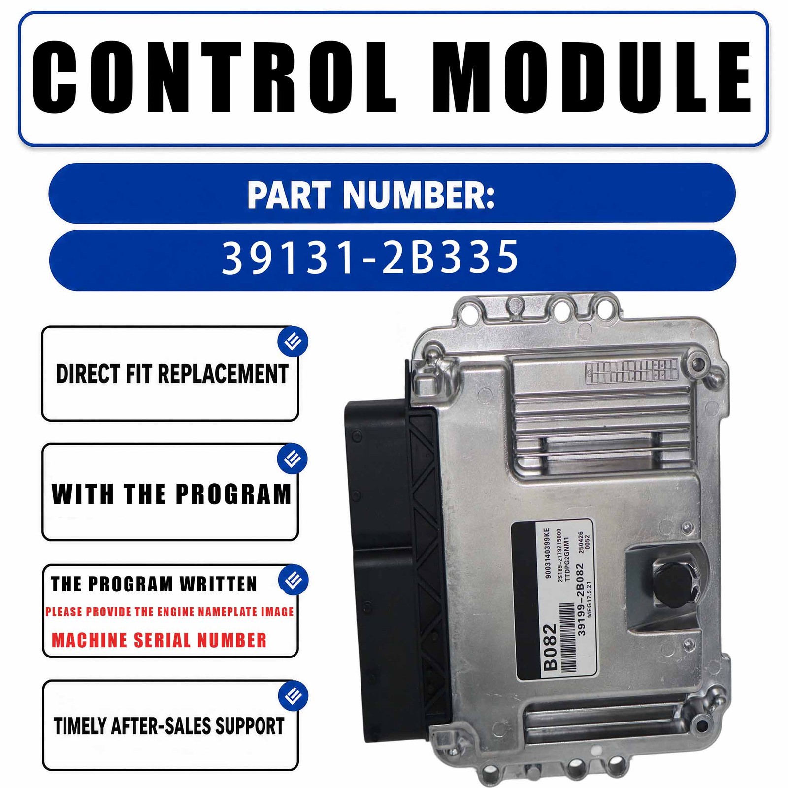 ECU Computer Board Electronic Control 39199-2B082 For Engine Control Unit