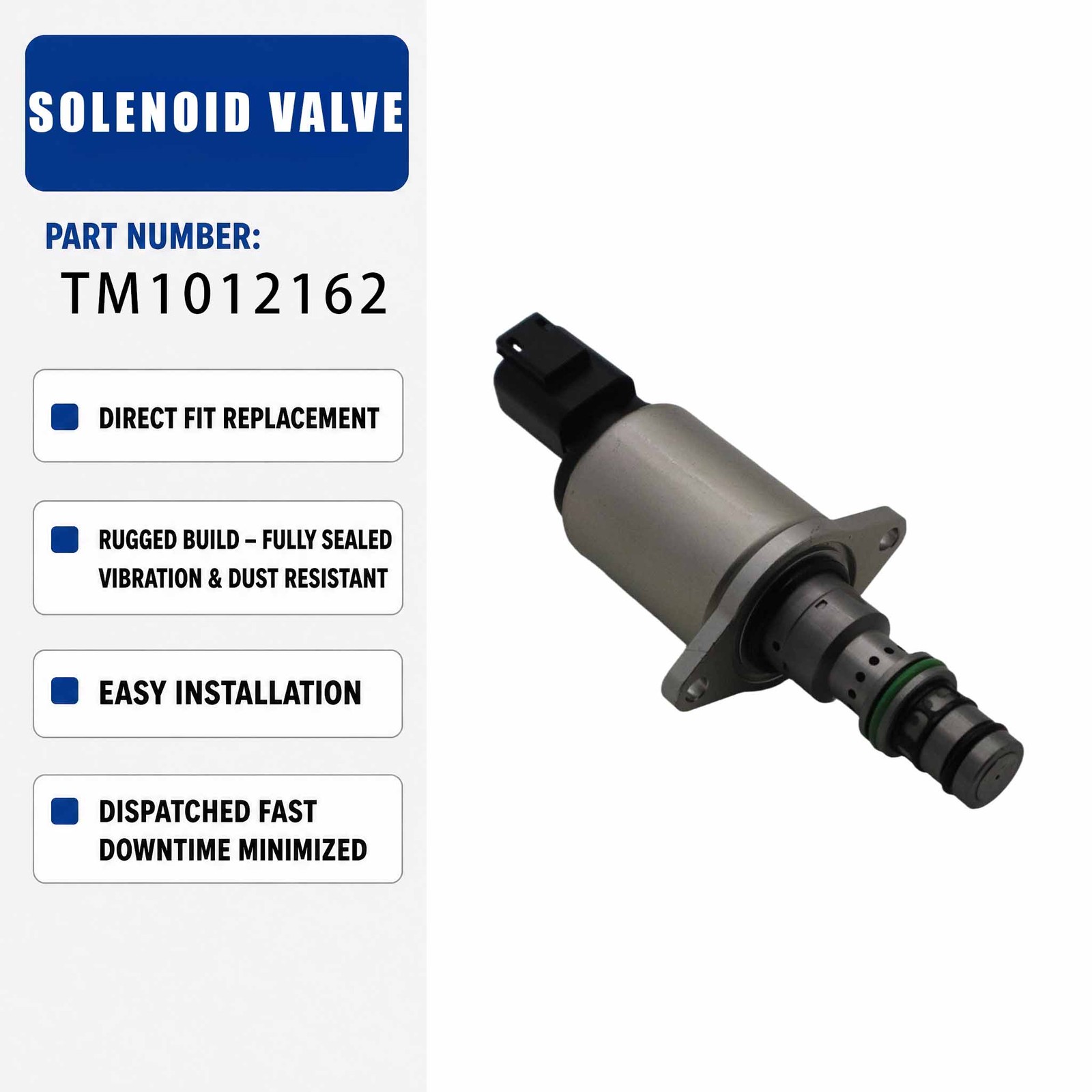 24V Proportional Solenoid Valve TM1012162 For Doosan Daewoo DX215-9C DX225-9C