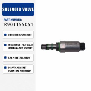 R901155051 24V Hydraulic pump solenoid valve For Doosan Daewoo DX210W-5 DX225