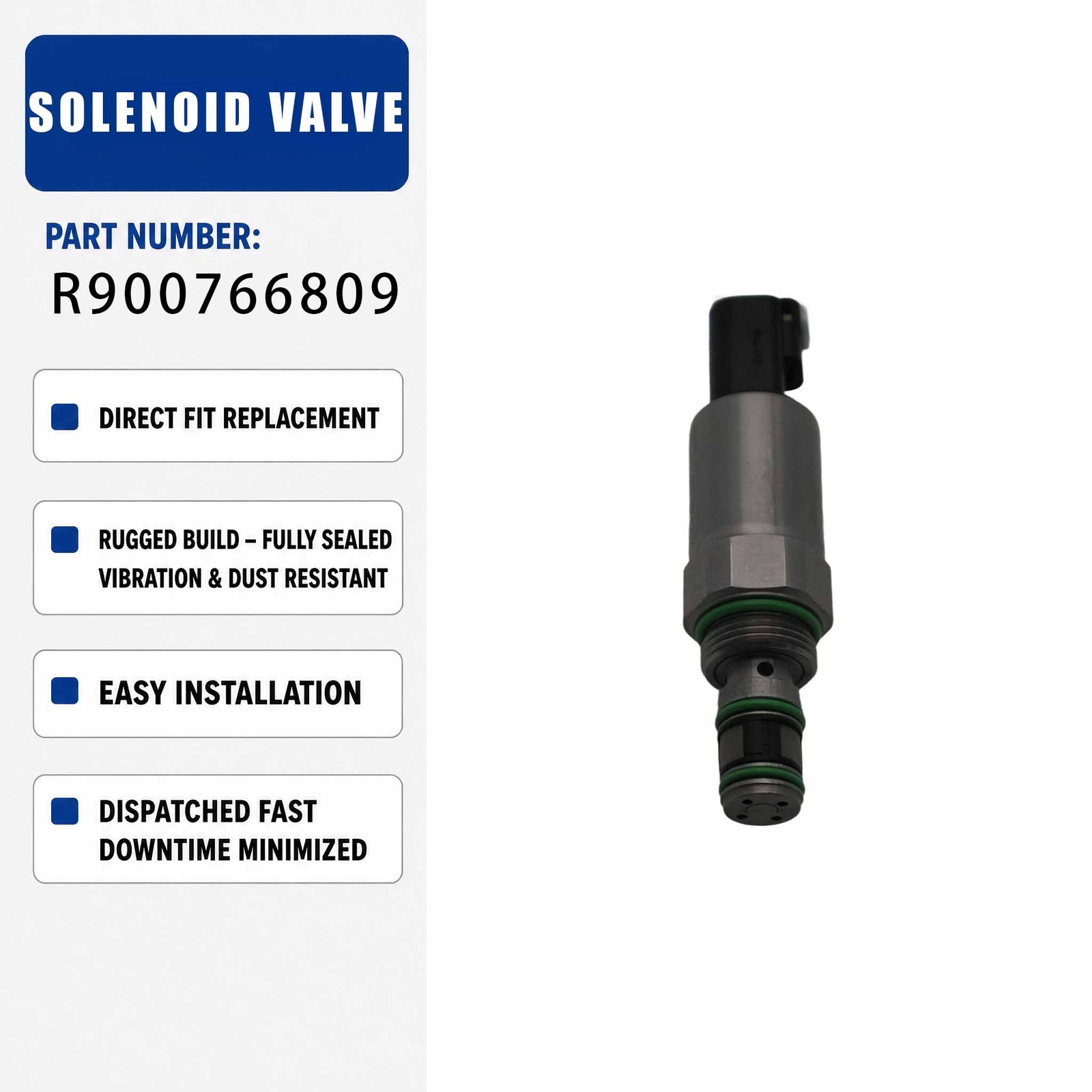 R900766809 24V Proportional Solenoid Valve For Excavator Construction