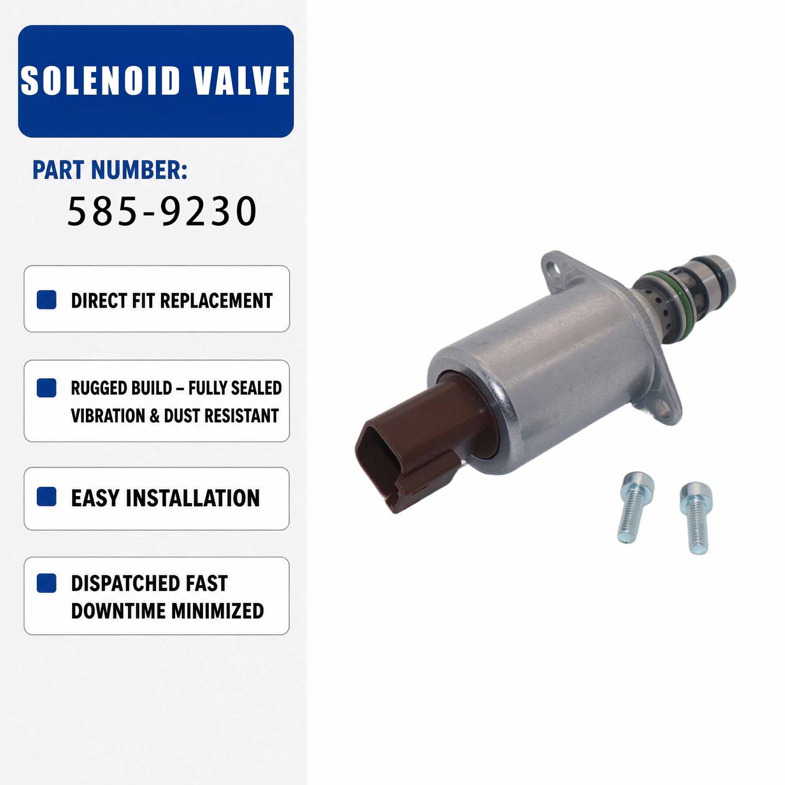 585-9230 5859230 24V Solenoid Valve For Caterpillar CAT 336MHPU OEM mobile