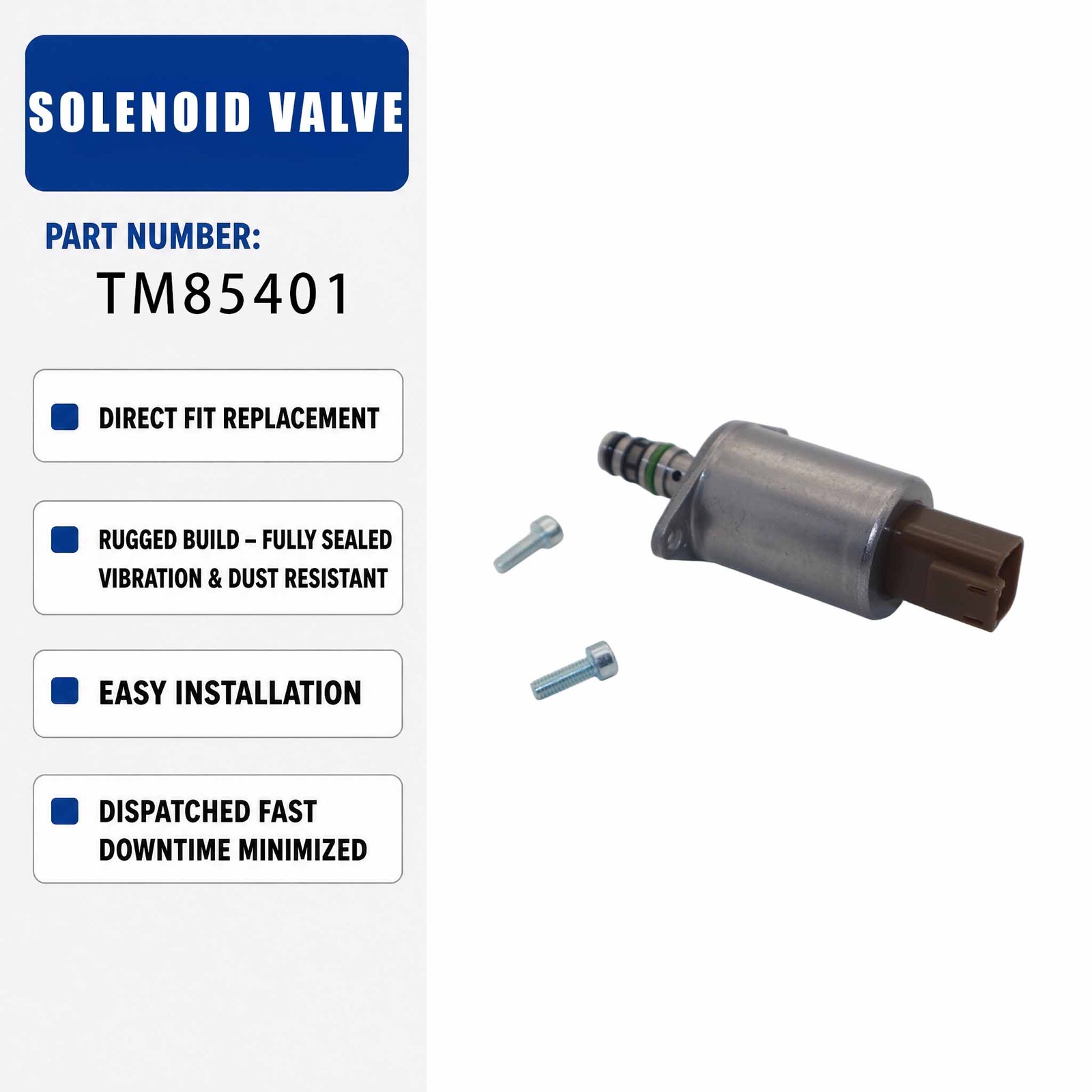 TM85401 12V Hydraulic Proportional Solenoid Valve For Excavator Construction