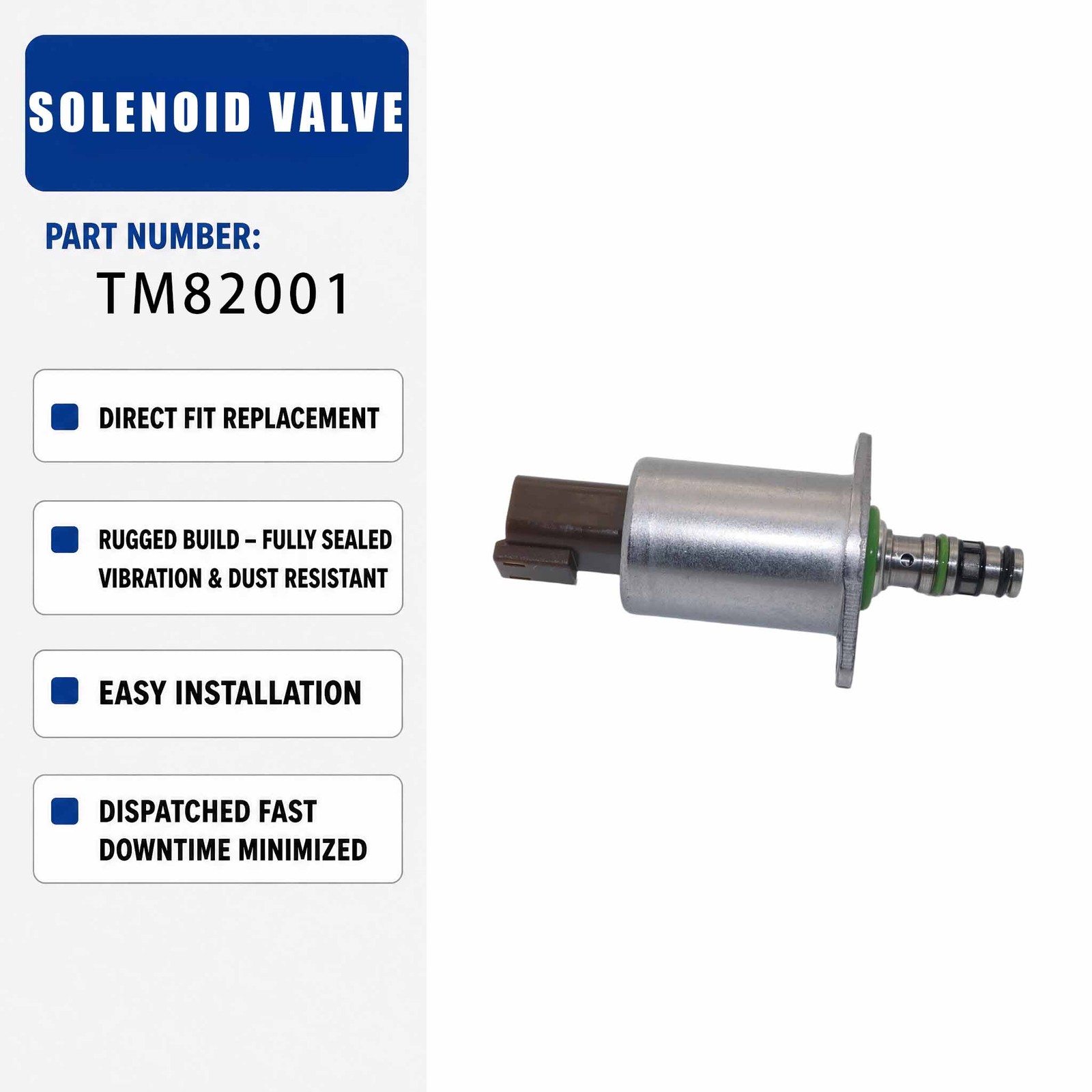 12V Proportional Solenoid Valve TM82001 For Excavator Construction Machinery