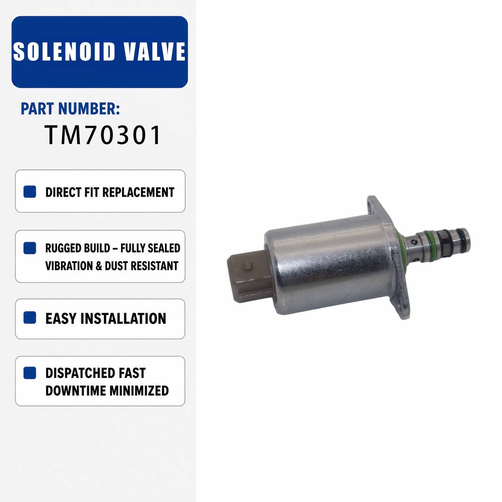 TM70301 12V Proportional Solenoid Valve For Excavator Construction Machinery