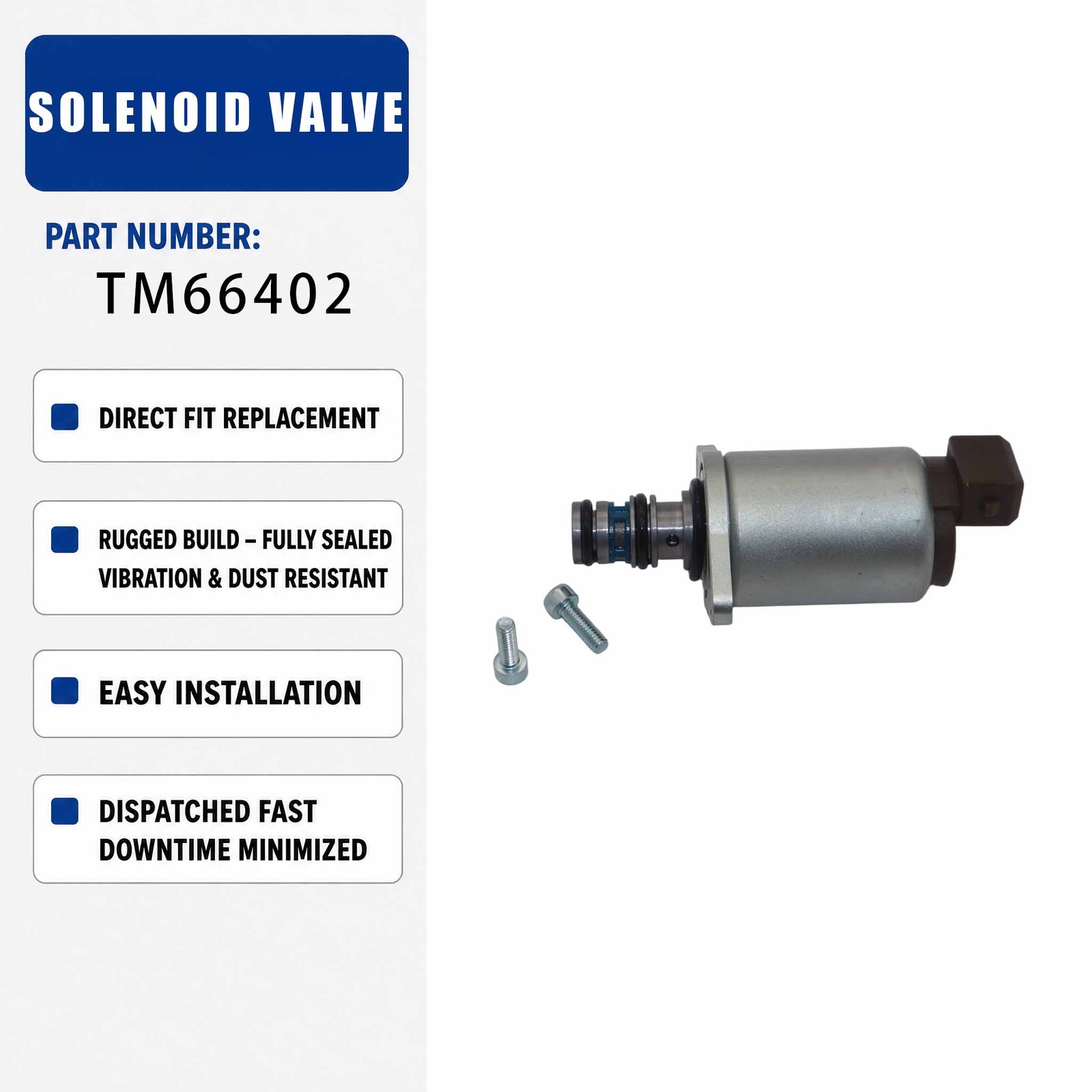 TM66402 12V Proportional Solenoid Valve For Excavator Construction Machinery