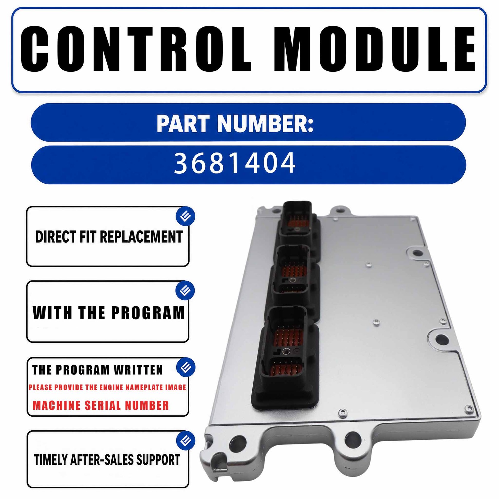 Electronic control module with ECU program ECM 3408501 For Cummins ISM ISX