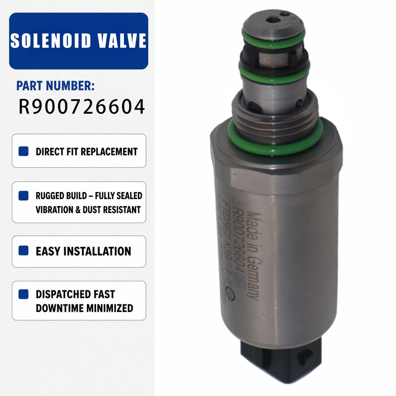 R900726604 12V Proportional Pressure Reducing Valve For Excavator Construction