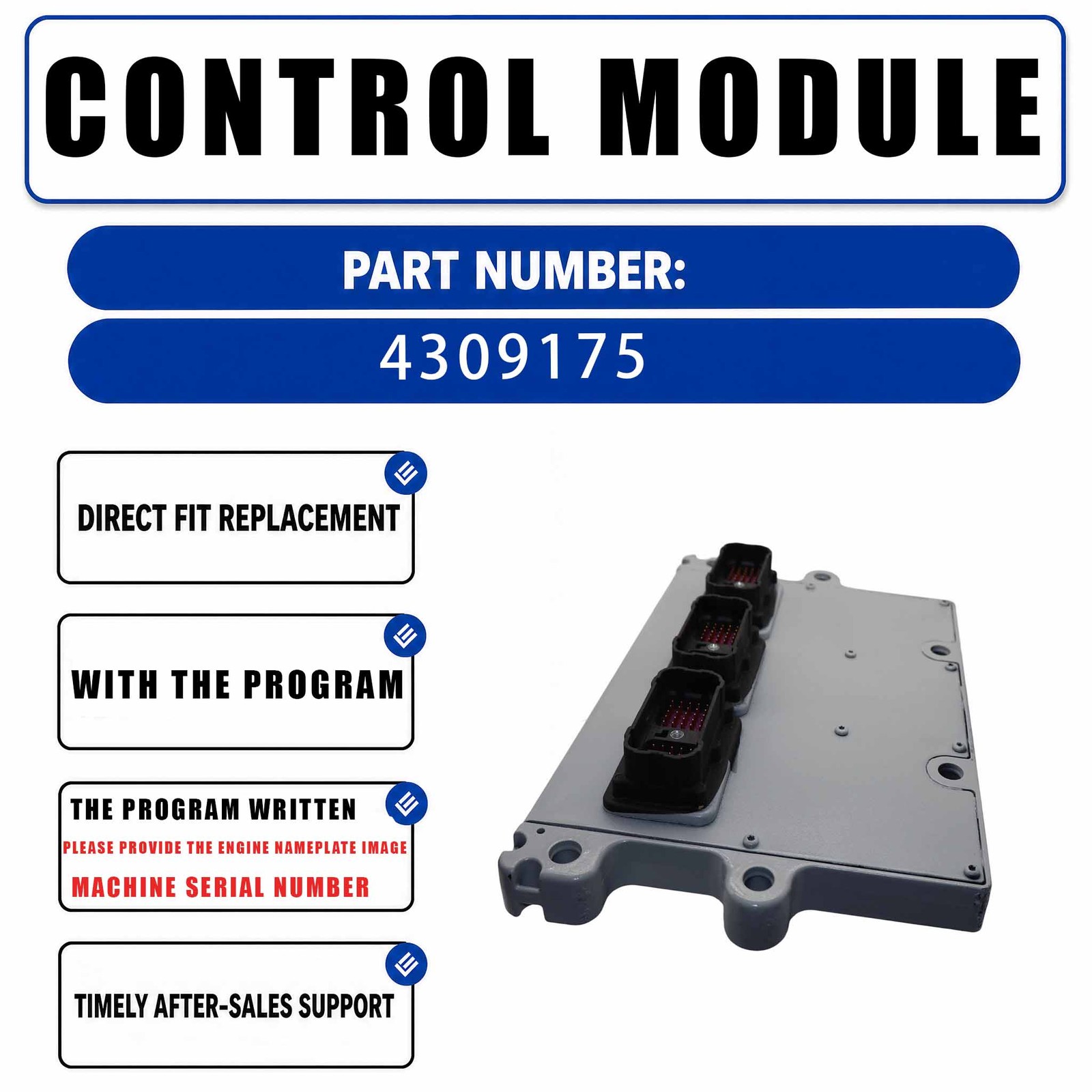 With program ECU ECM Electronic Control Module Unit 4309175 3408501 For Cummins