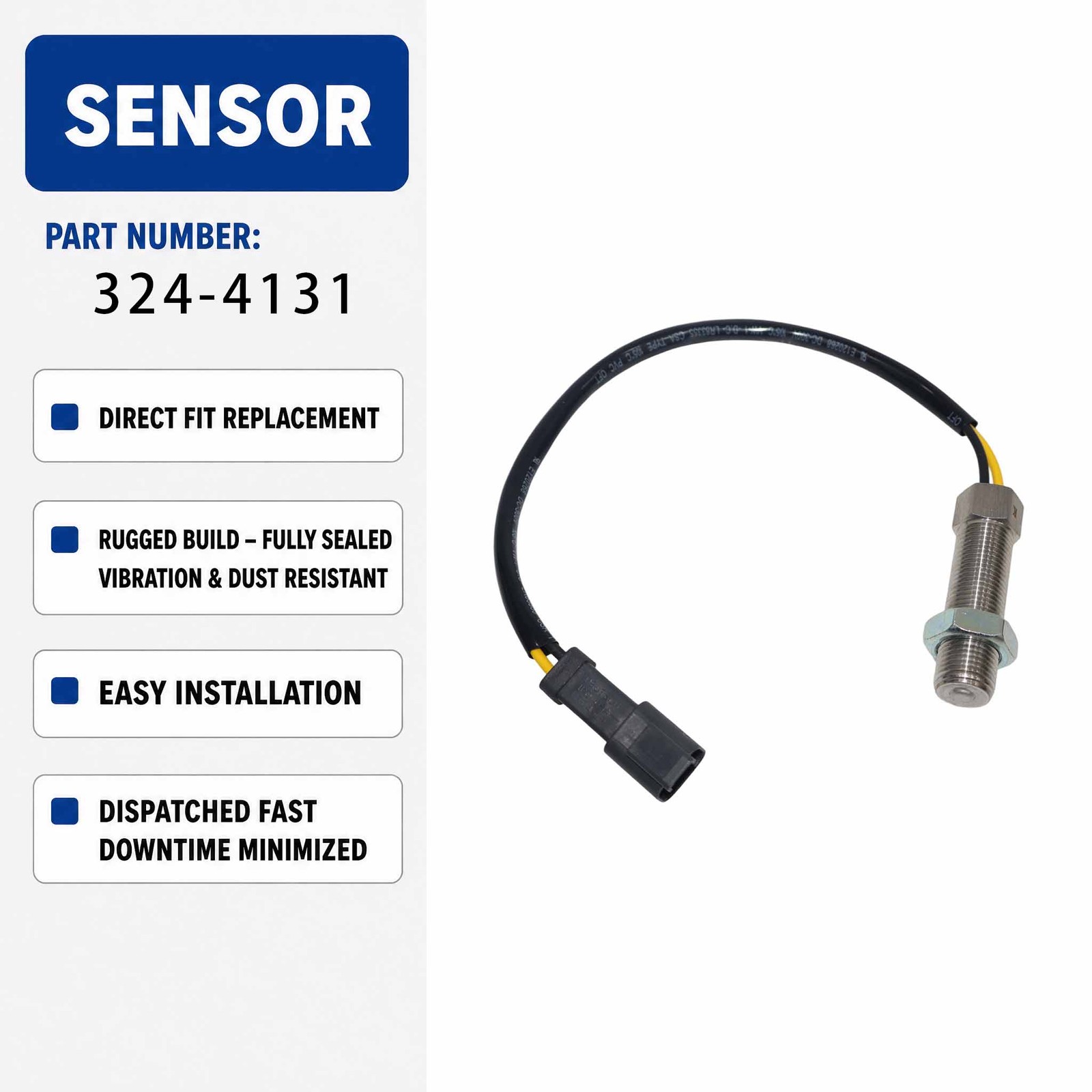 Engine Speed Sensor 324-4131 3244131For Caterpillar Excavator