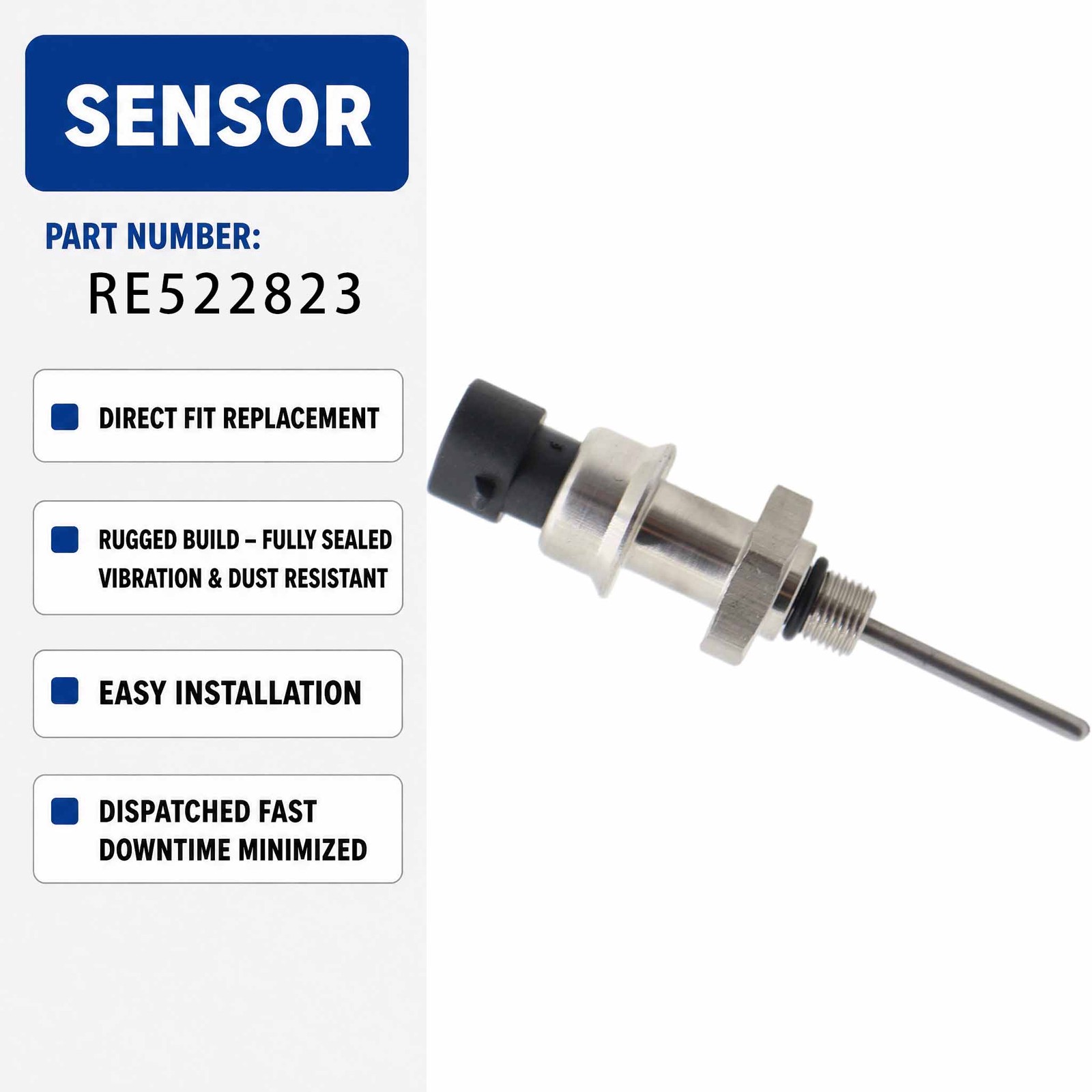 RE522823 Temperature Sensor For John Deere Axle Part 772G 810D 810E 824K 844K