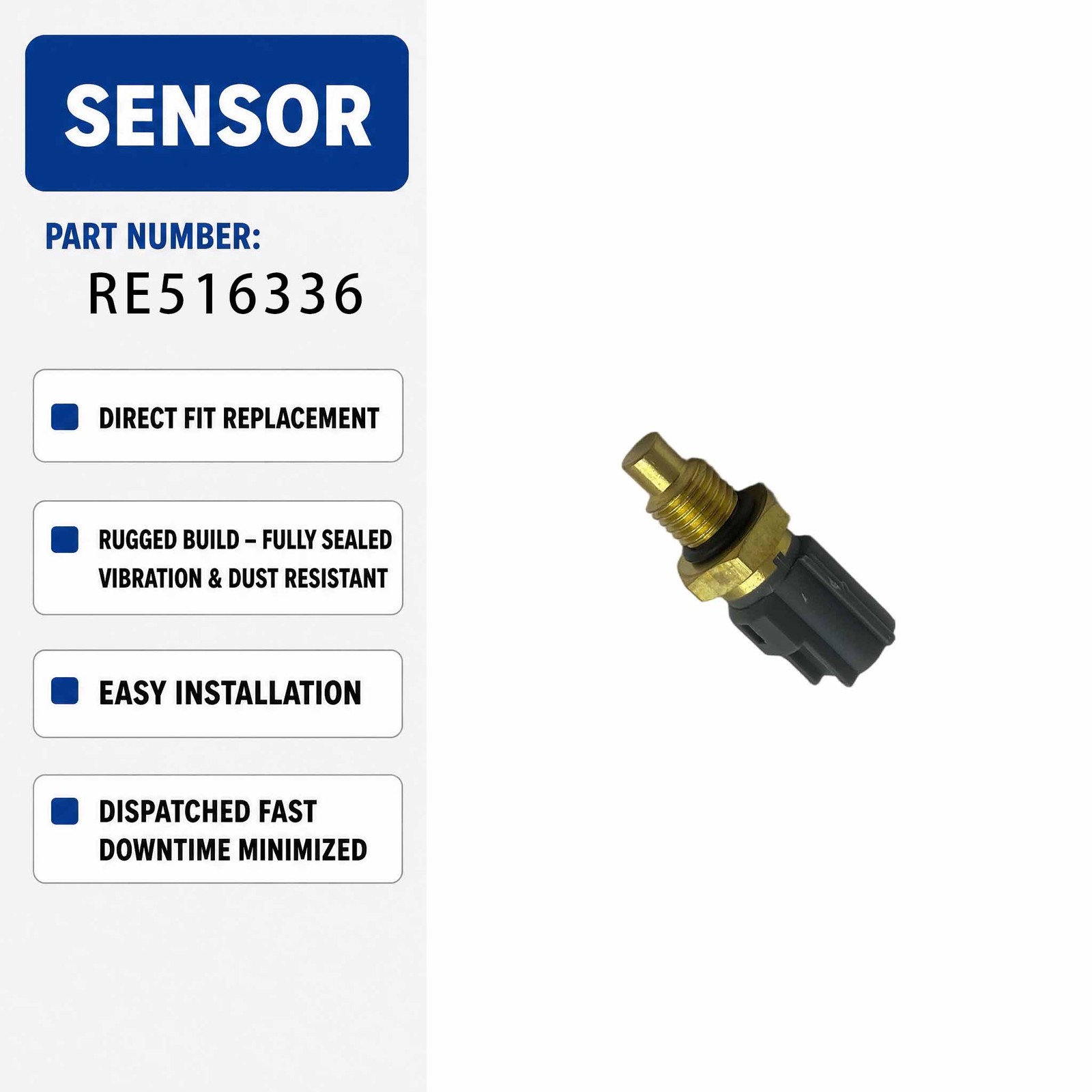 RE516336 Temperature Sensor For John Deere 5065M 5075M 5085M 5095M 5105M 5105ML