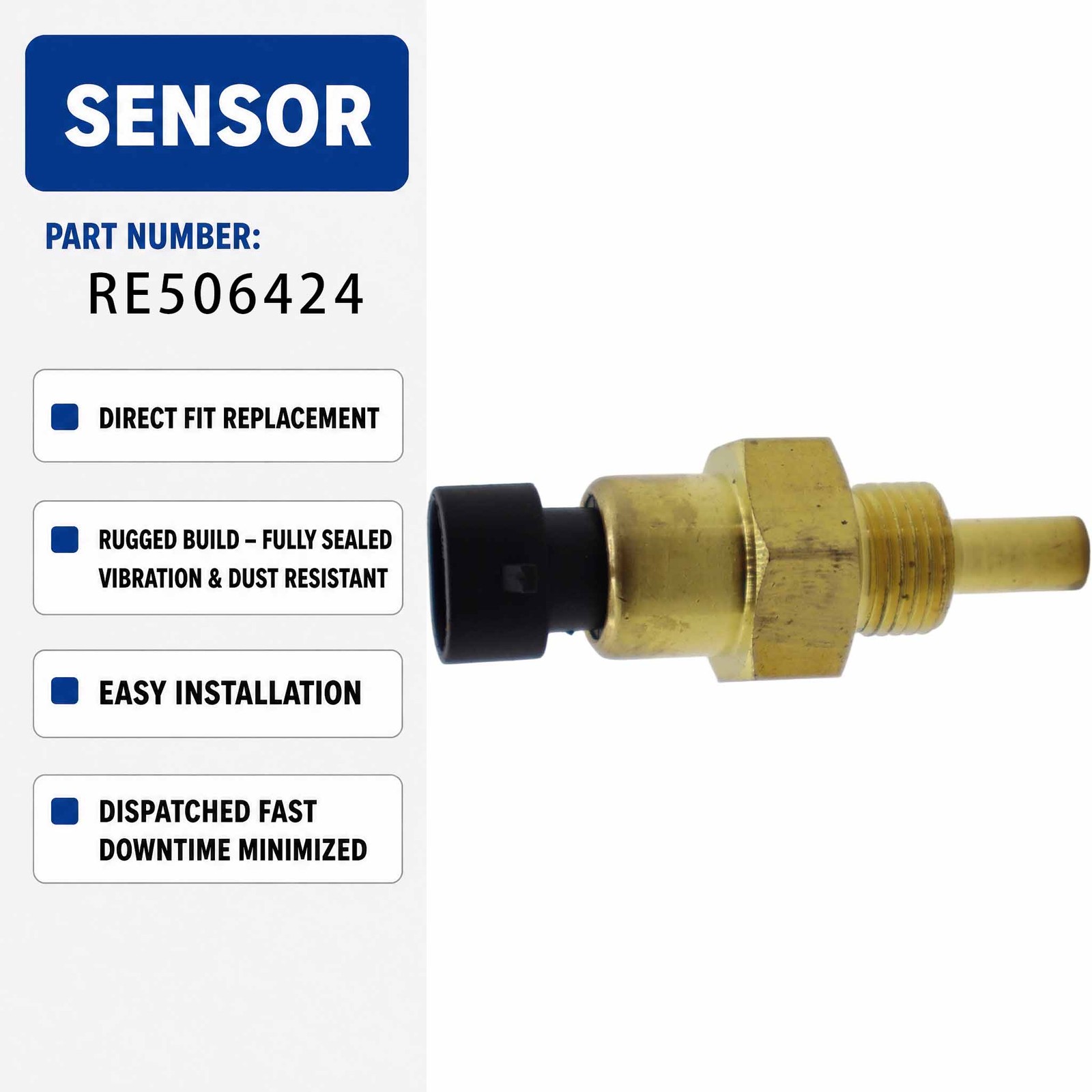 Fuel Temperature Sensor RE506424 For John Deere Tractors 4555 4755 4955