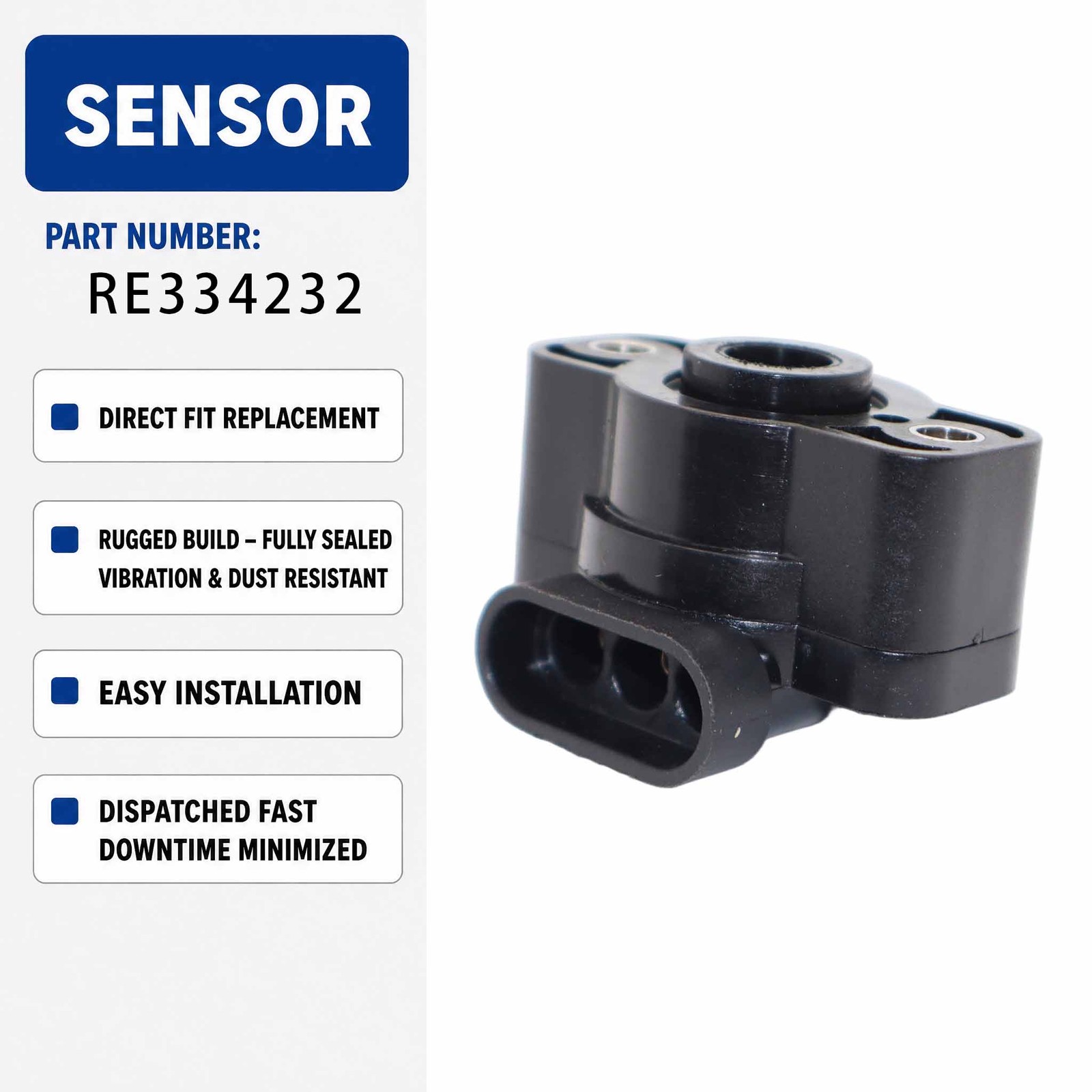 RE334232 Rockshaft Position Sensor For John Deere Tractor 8120 8225R 8235R