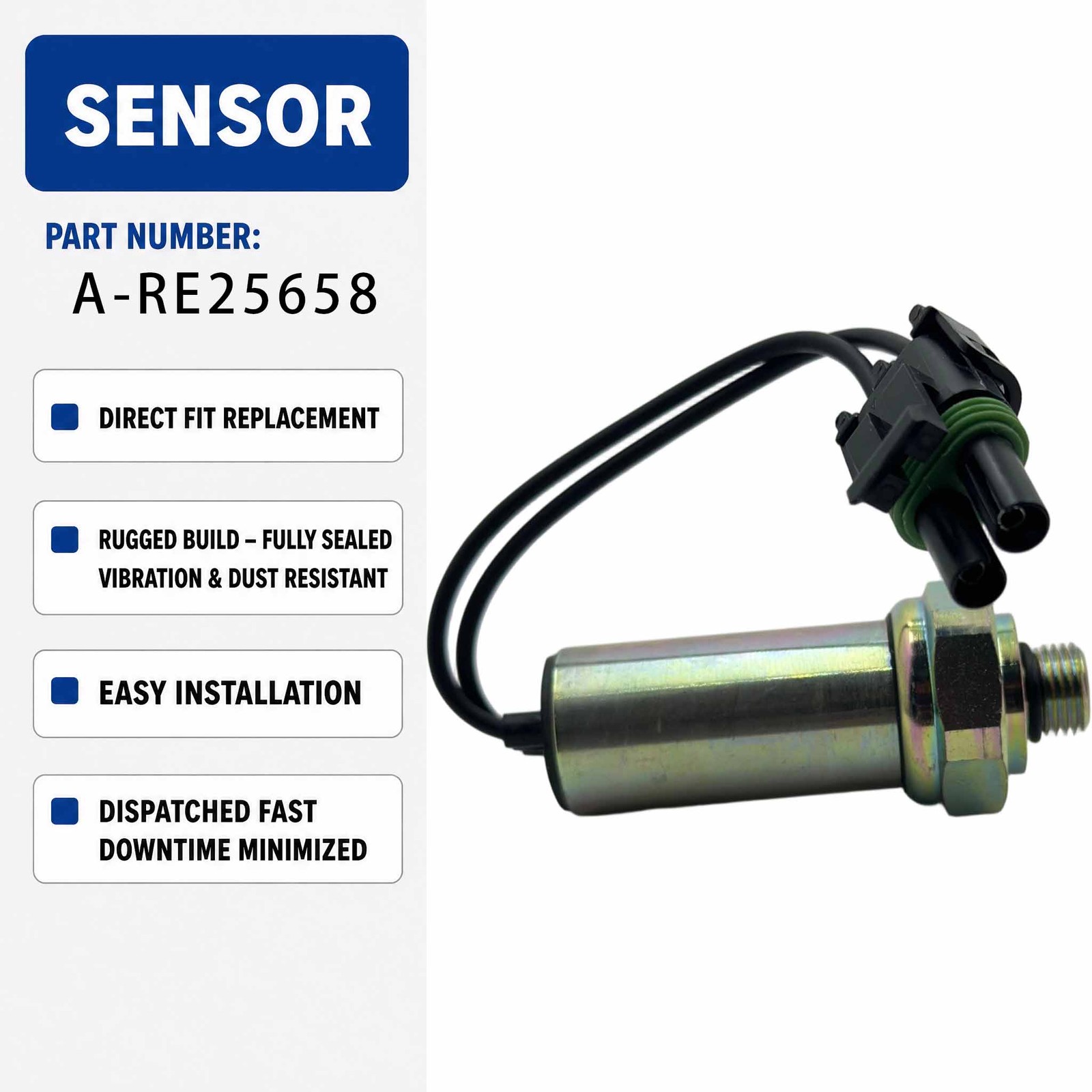 Transmission Oil Pressure Sensor A-RE25658 RE25658 For John Deere Tractor 4050