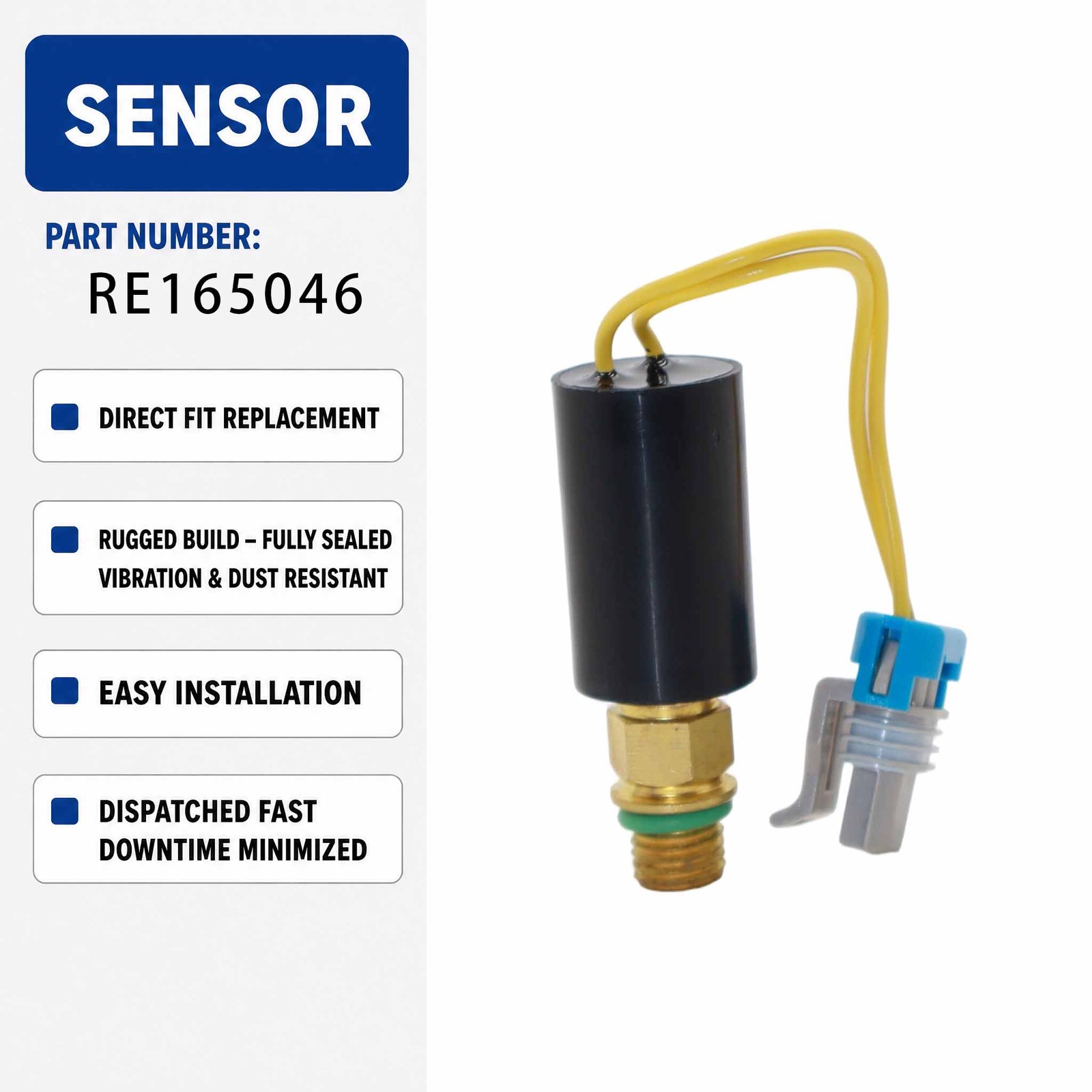 RE212876 RE165047 RE190349 Transmission Oil Pressure Sensor For John Deere