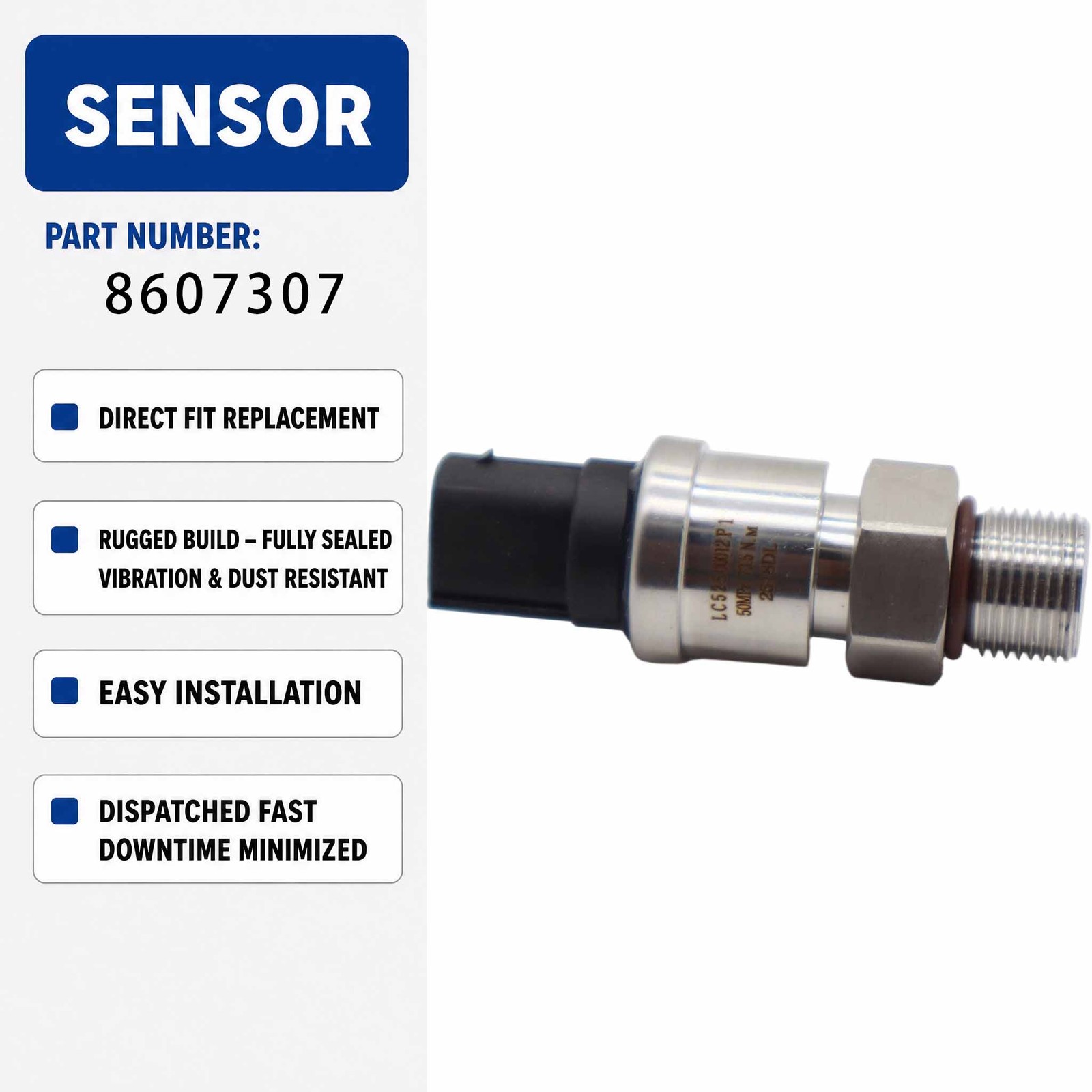 LC52S00012P1 8607307 Pressure Sensor For Kobelco Excavator SK200-6 SK200-6E