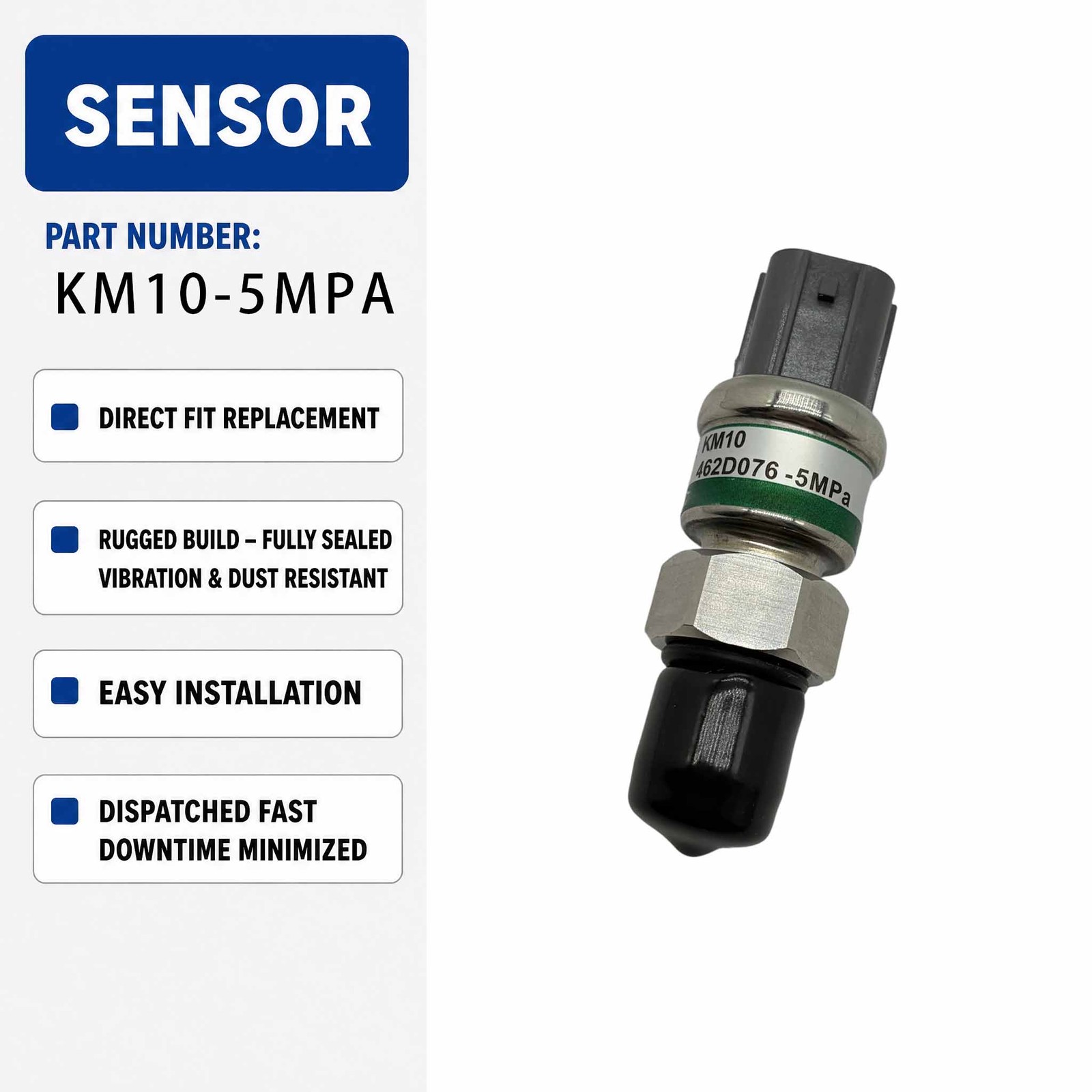 High Pressure Sensor B240600000117 KM15-S45 For Excavator Hydraulic Pump