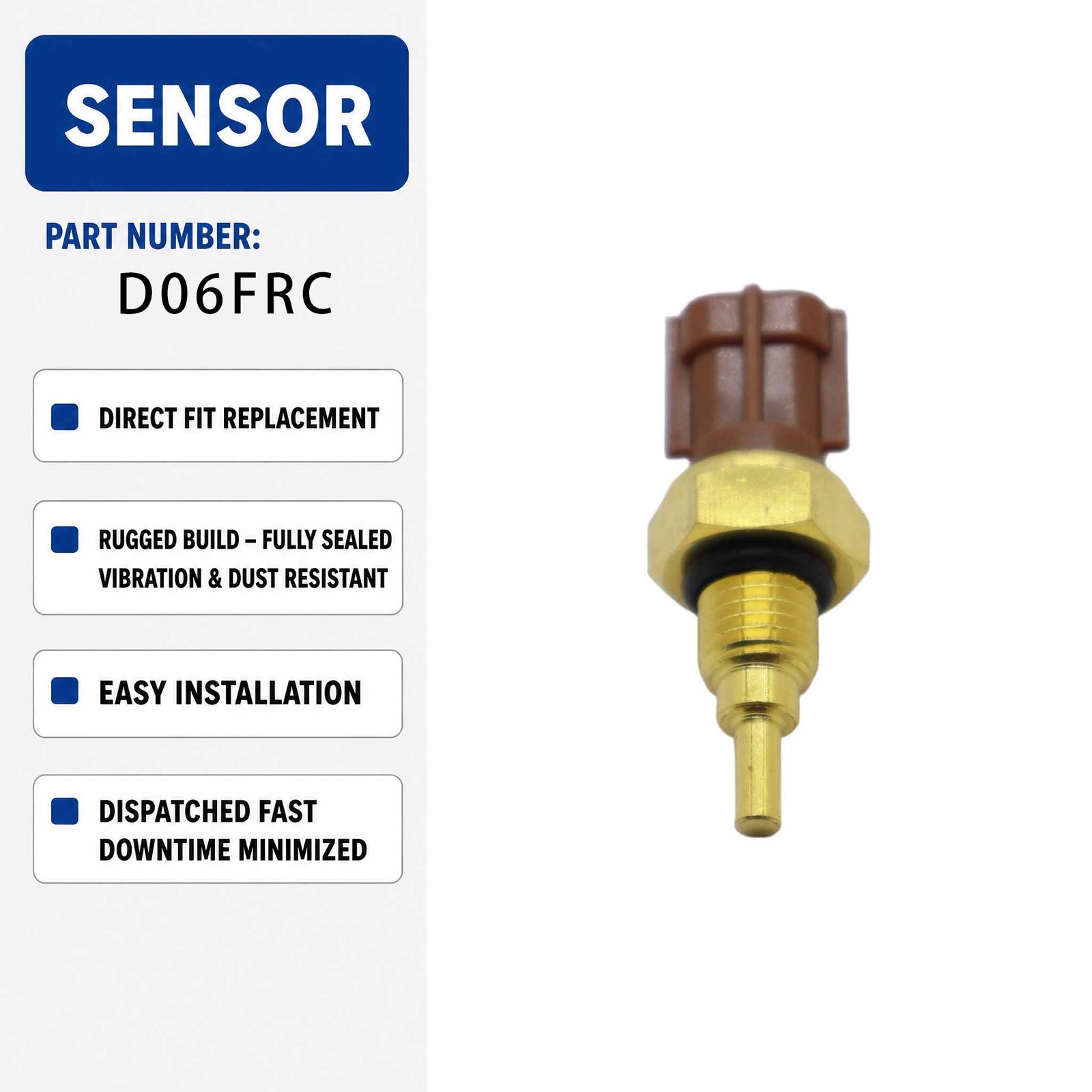 Water Temperature Sensor D06FRC For Construction Machinery Excavator Accessories