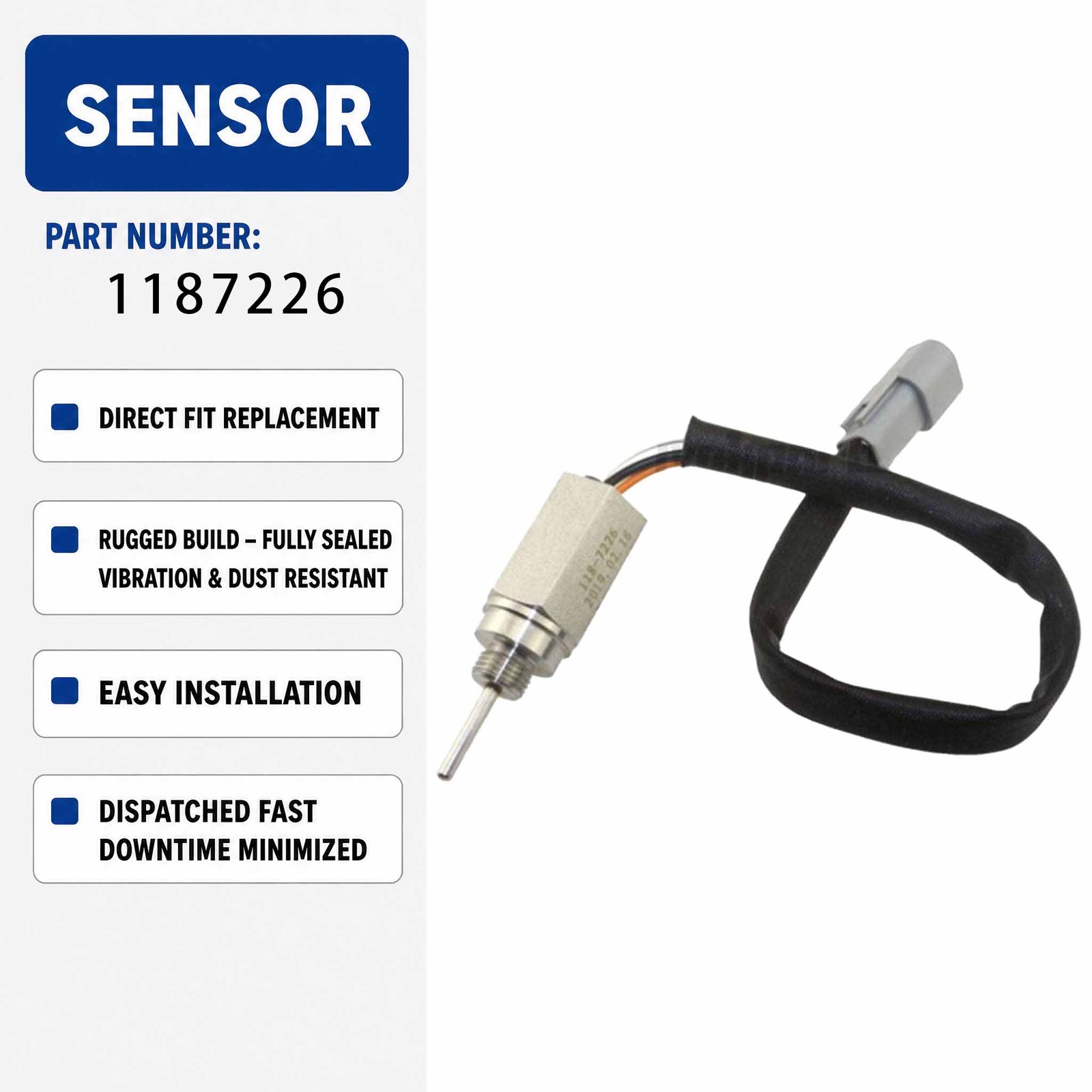 HM-A40077C Water Temperature Sensor For Caterpillar CAT 834H 824H 814F II 814K