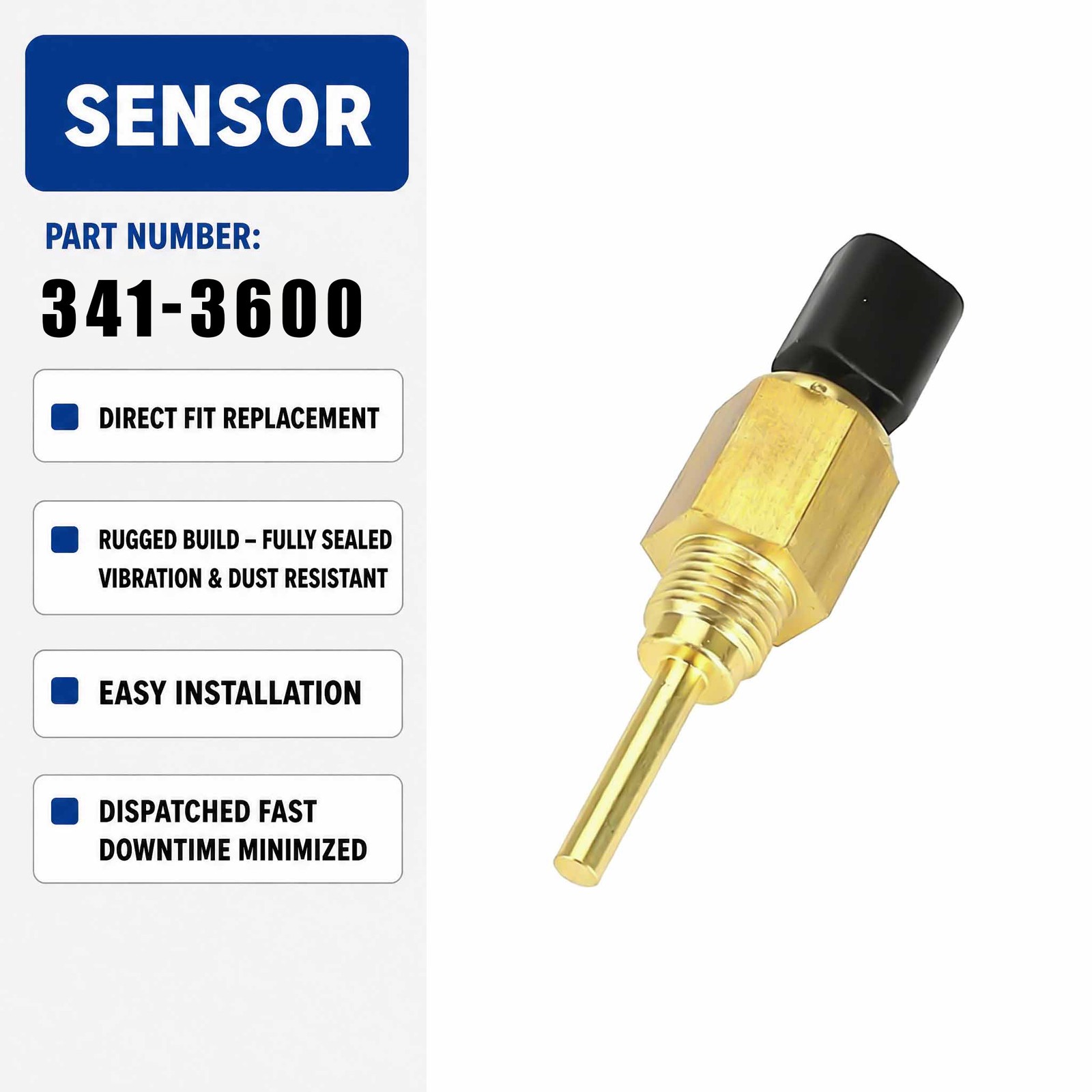 341-3600 Water Temperature Sensor For Caterpillar CAT 301.5 302CR 301.7CR Mini